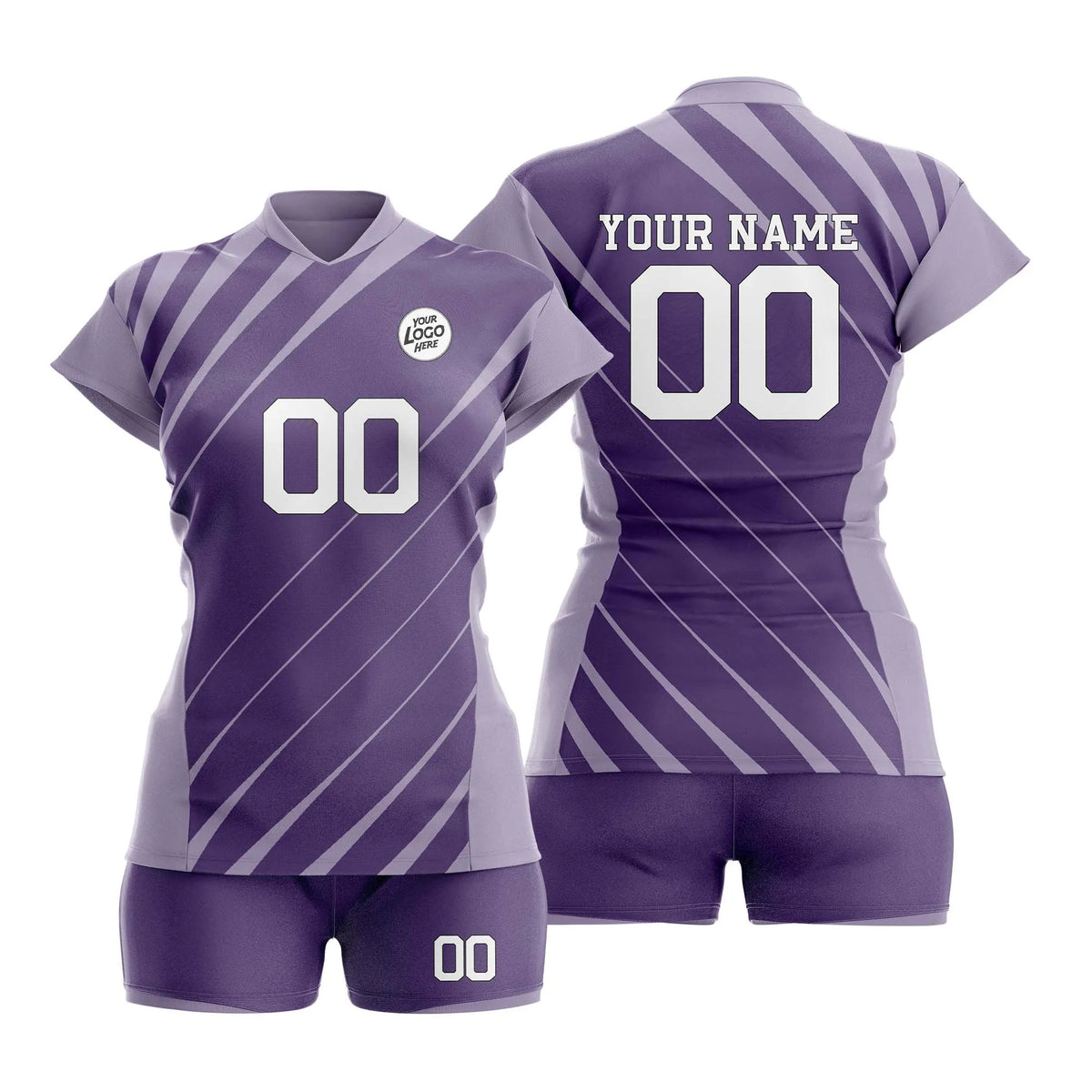 Custom Personalized D4 Strip Fashion Volleyball Jersey with Name, Number & Team Logo