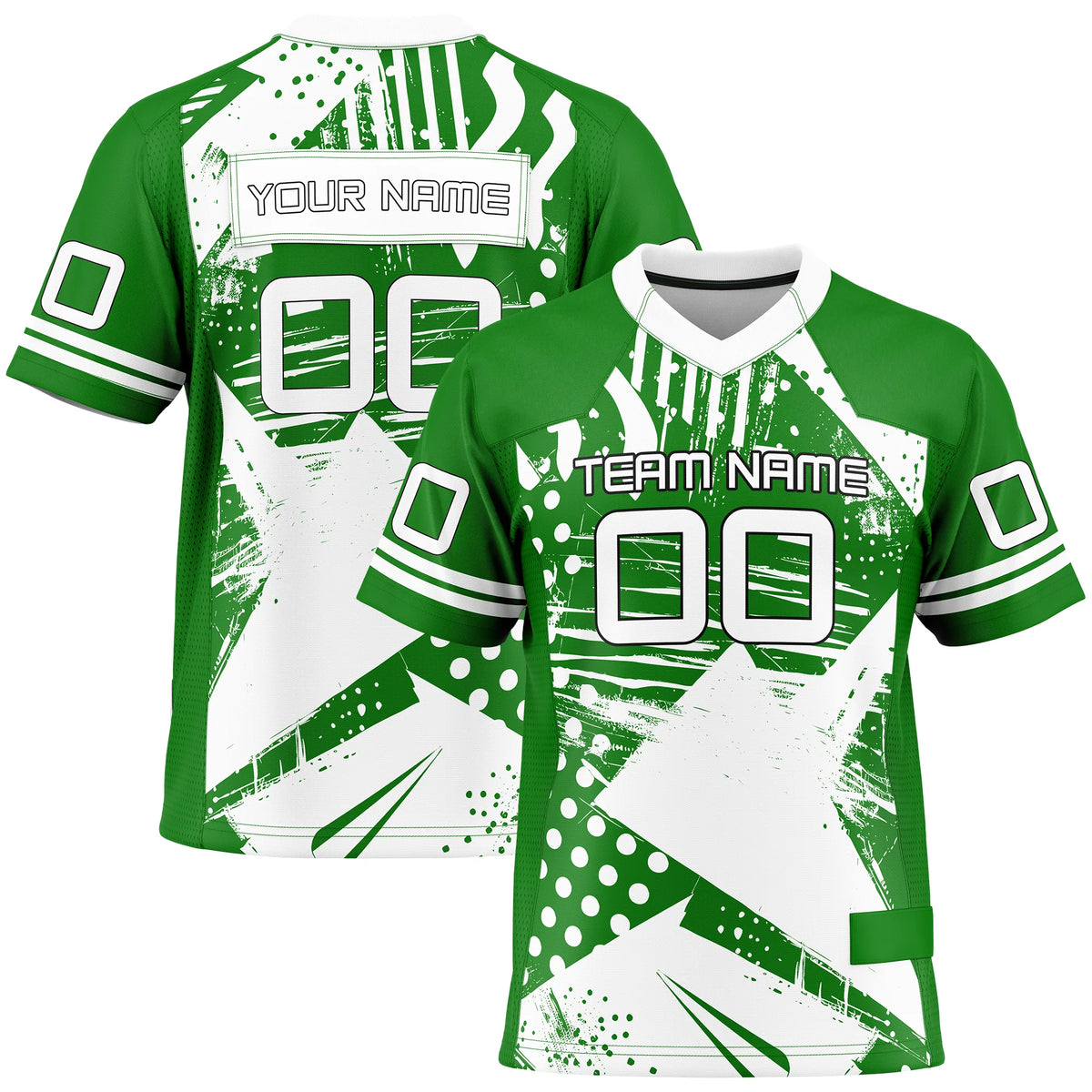 Custom Personalized D2 Graffiti Fashion Flag Football Jersey with Name, Number & Team Logo