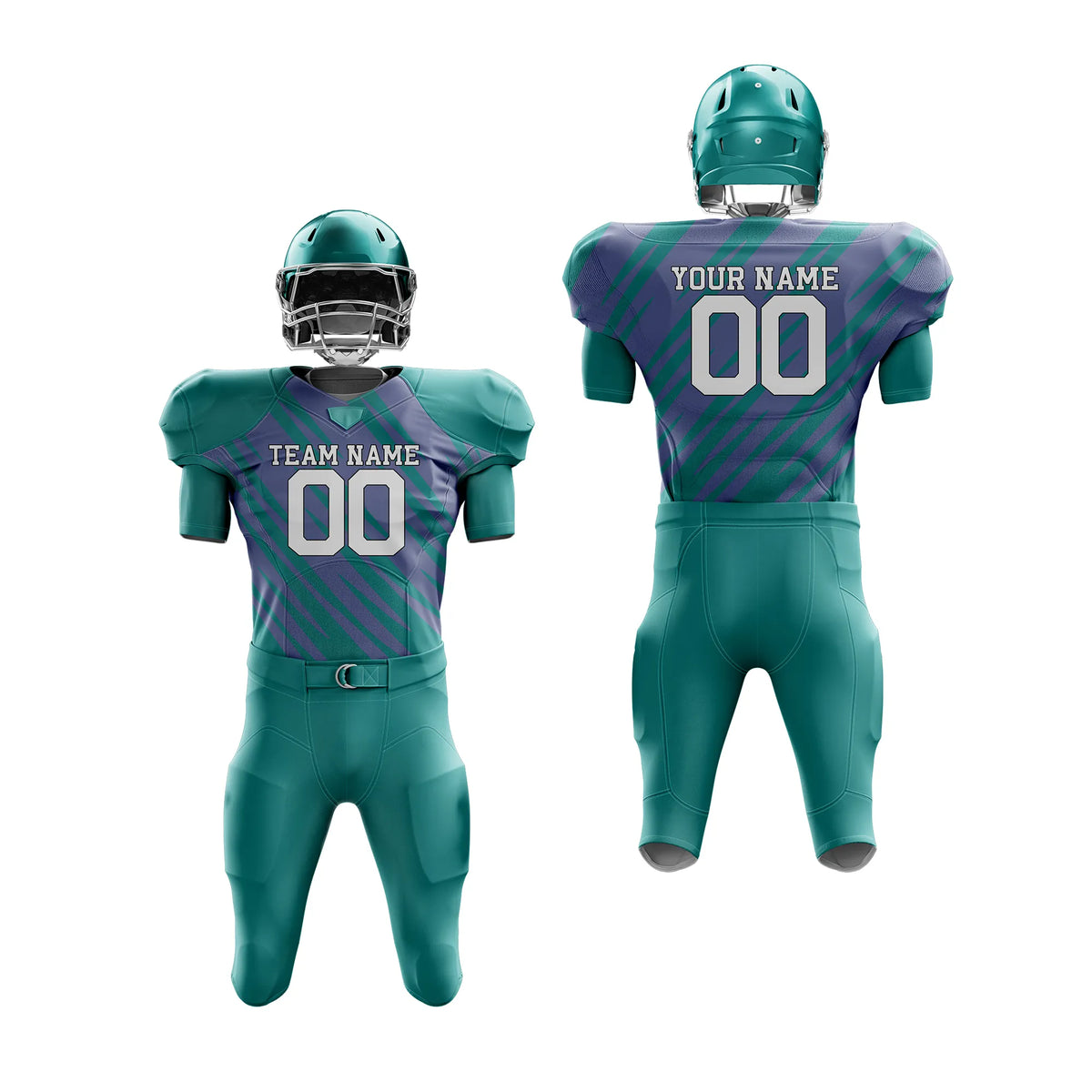 Custom Personalized D4 Full Pattern American Football Jersey with Name, Number & Team Logo