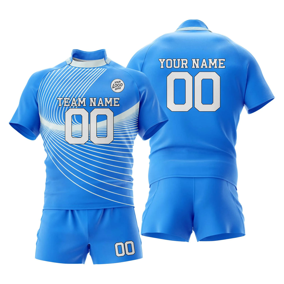 Custom Personalized D5 Strip Fashion Rugby Jersey with Name, Number & Team Logo