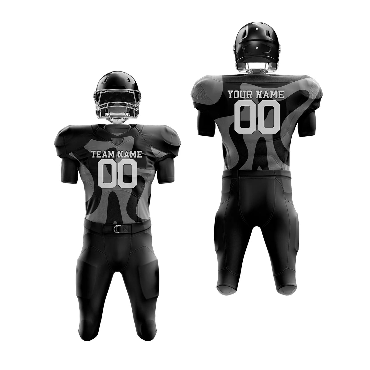 Custom Personalized D2 Full Pattern American Football Jersey with Name, Number & Team Logo