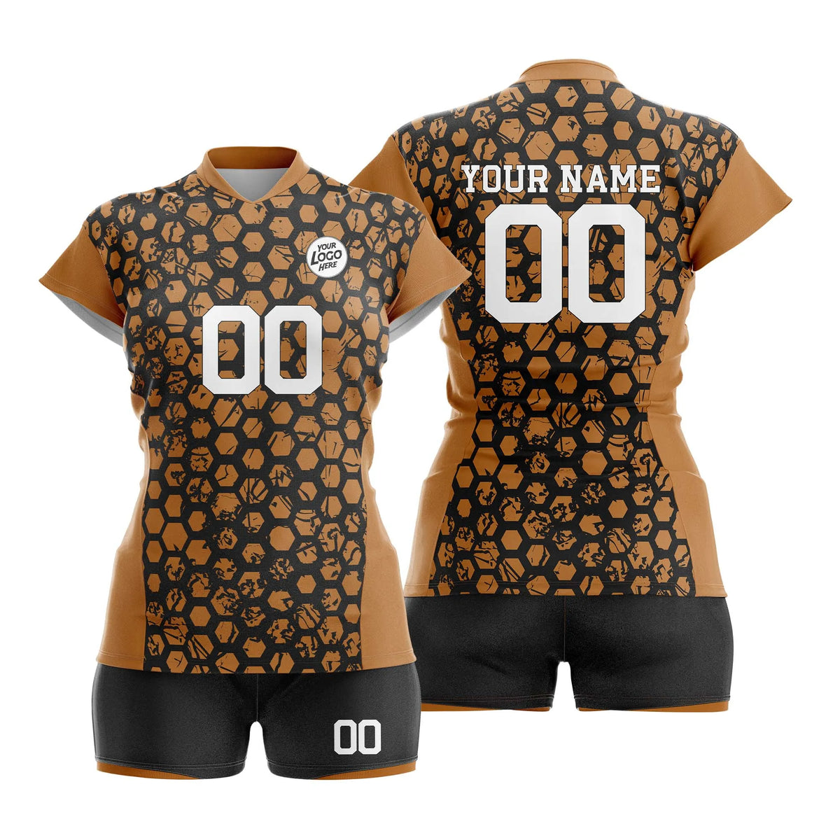 Custom Personalized D2 Full Pattern Volleyball Jersey with Name, Number & Team Logo