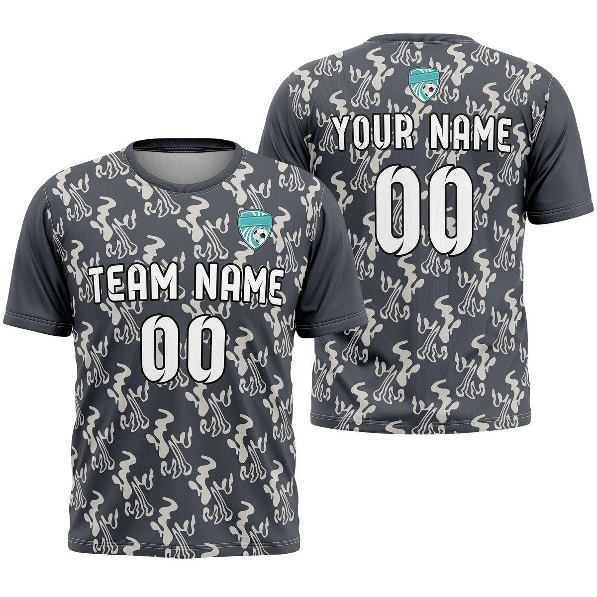 Custom Graffiti Pattern D1 Soccer Jersey Personalized Football Uniform with Name & Number