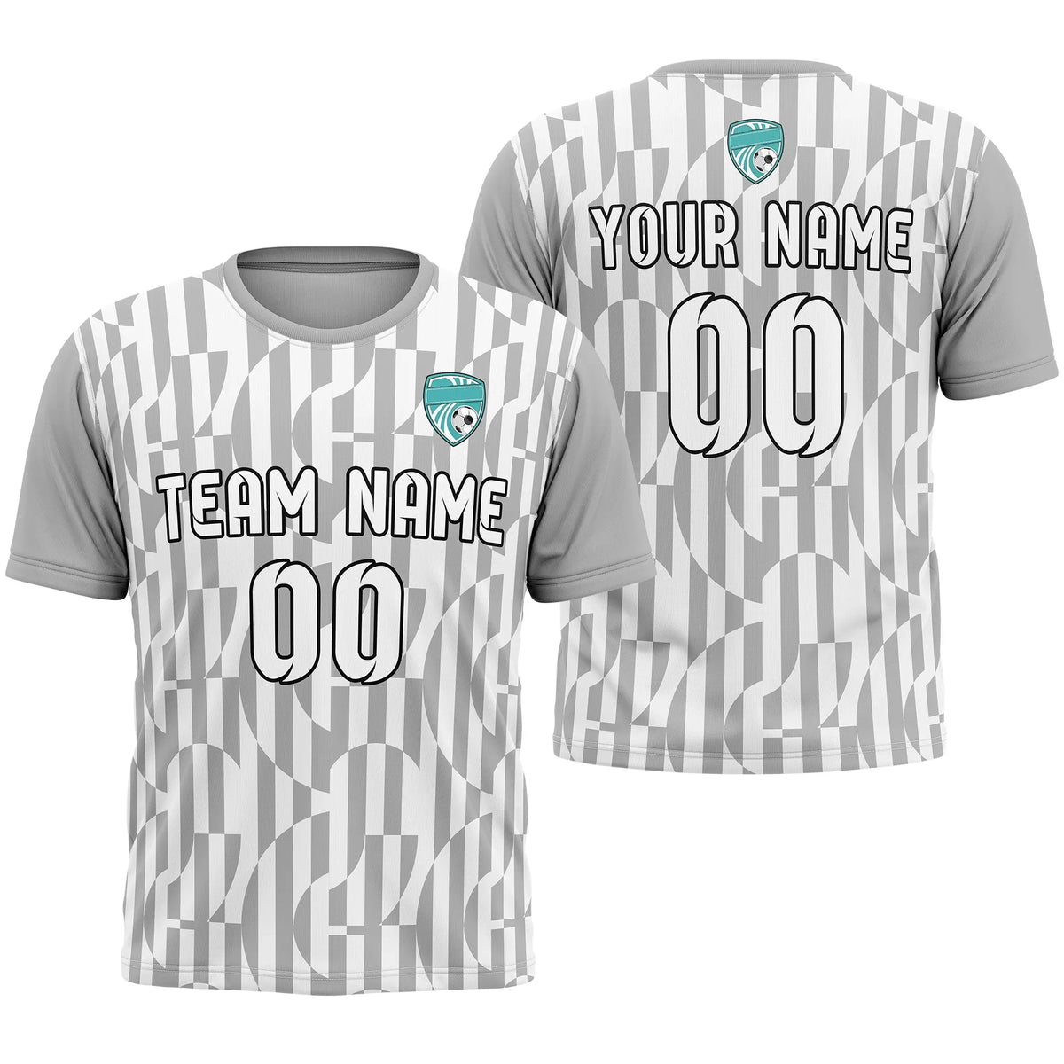 Custom R-Full Pattern D4 Soccer Jersey Personalized Football Uniform with Name & Number