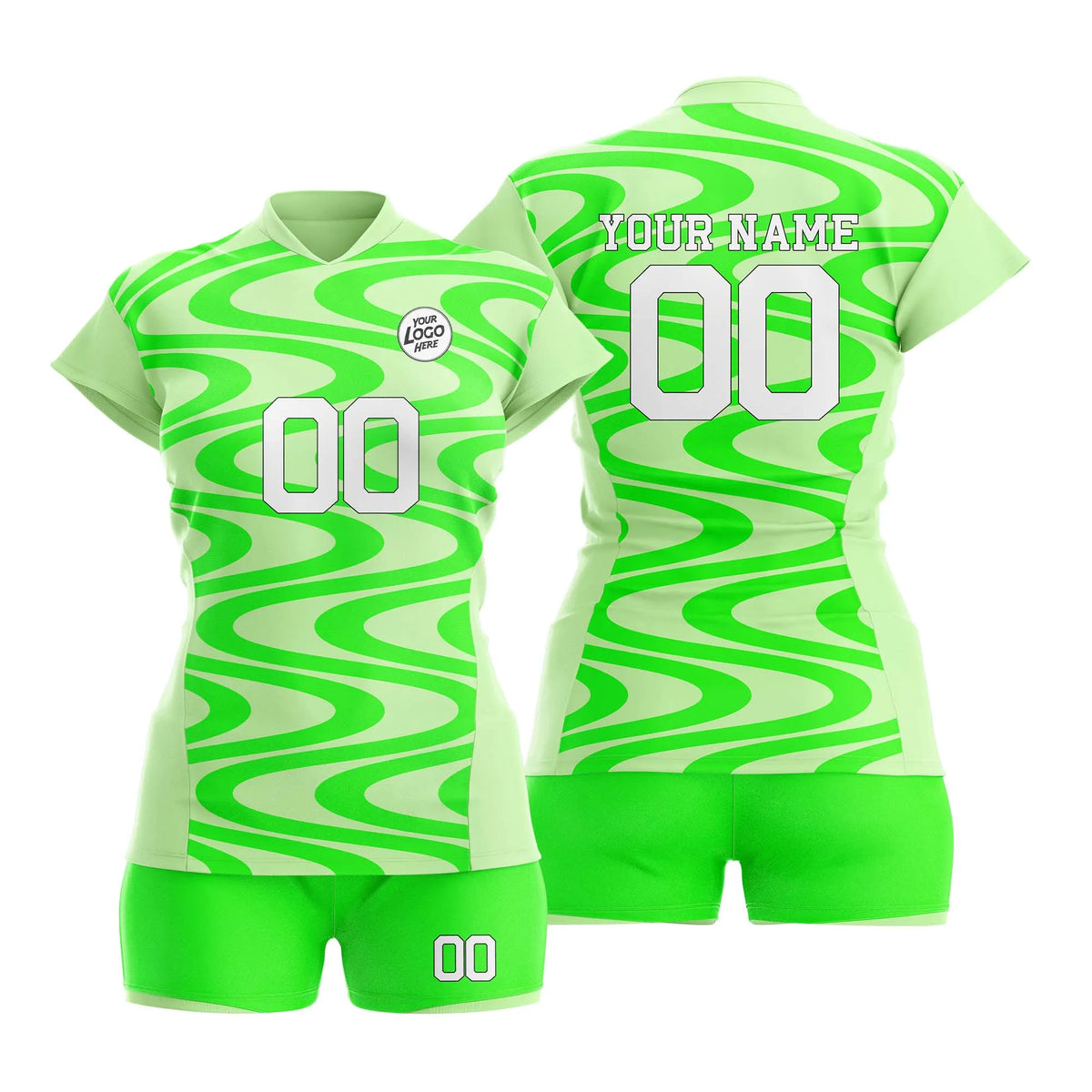 Custom Personalized D2 Retro Pattern Volleyball Jersey with Name, Number & Team Logo