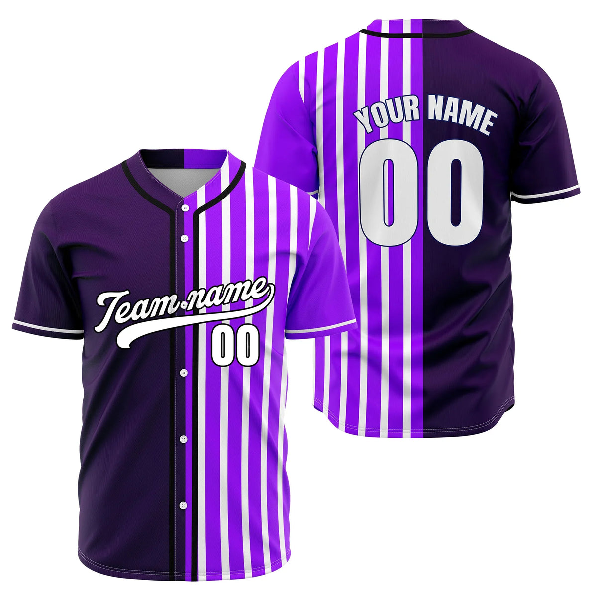 Custom Rival Lines Baseball Sports Jersey Personalized Uniform with Name & Number
