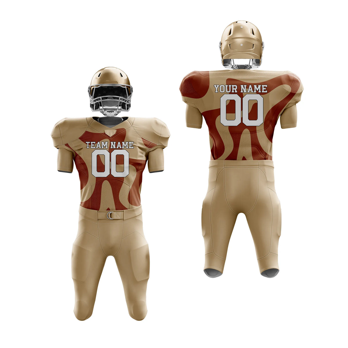 Custom Personalized D2 Full Pattern American Football Jersey with Name, Number & Team Logo