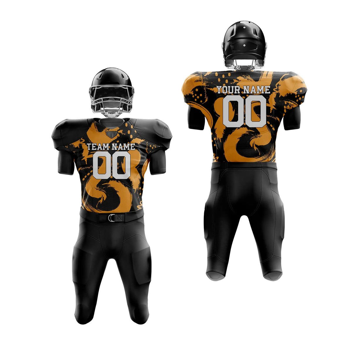Custom Personalized D1 Graffiti pattern American Football Jersey with Name, Number & Team Logo
