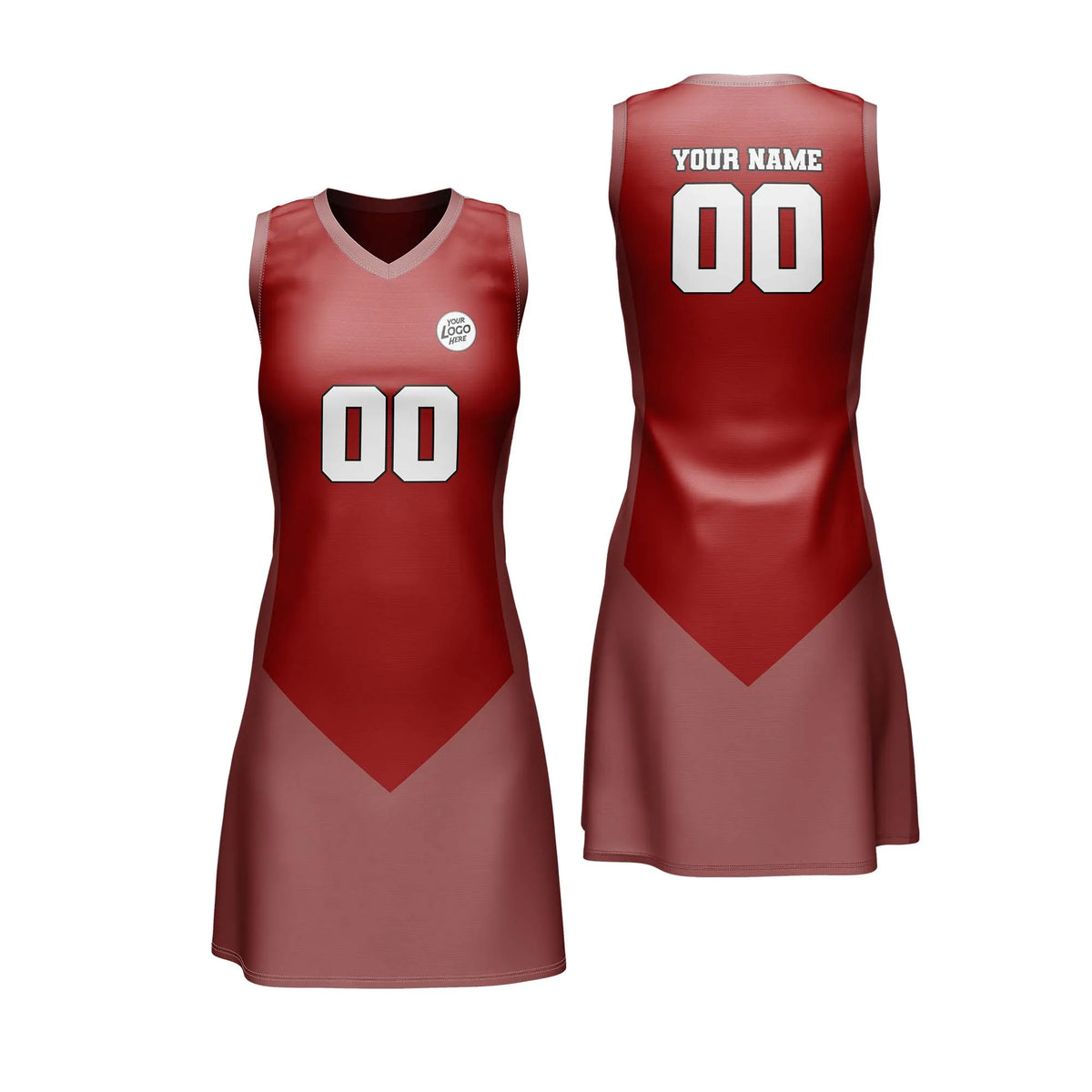 Custom Personalized D5 Split Fashion Netball Jersey with Name, Number & Team Logo