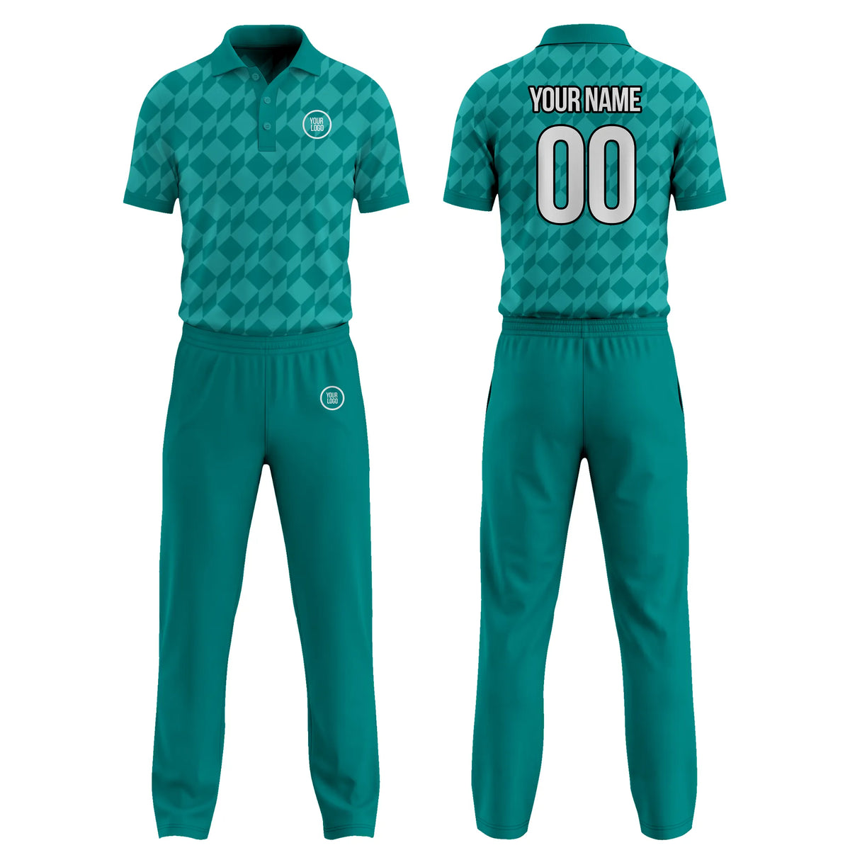 Custom Personalized D4 Color Block Cricket Kit with Name, Number & Team Logo