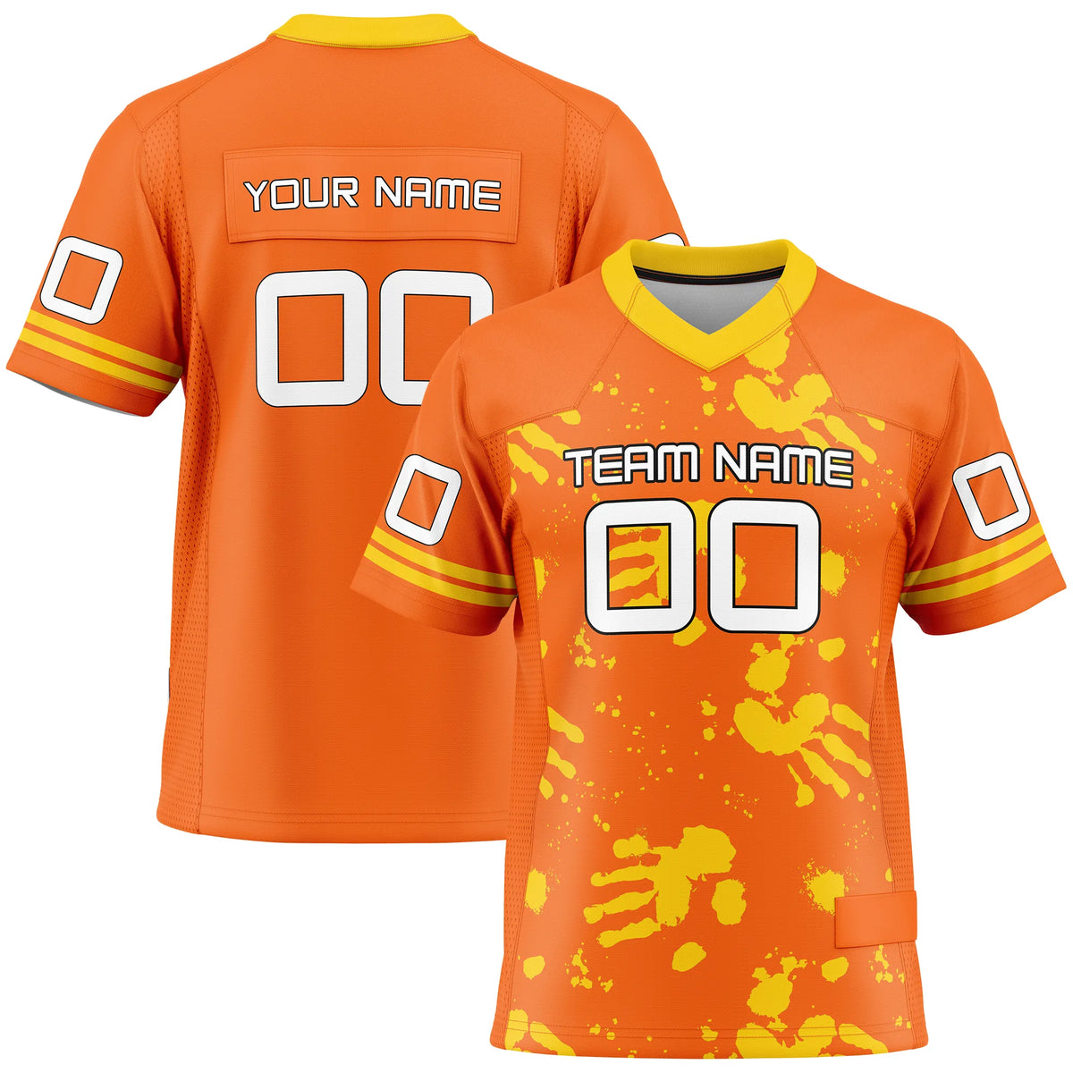 Custom Personalized D5 Graffiti Fashion Flag Football Jersey with Name, Number & Team Logo