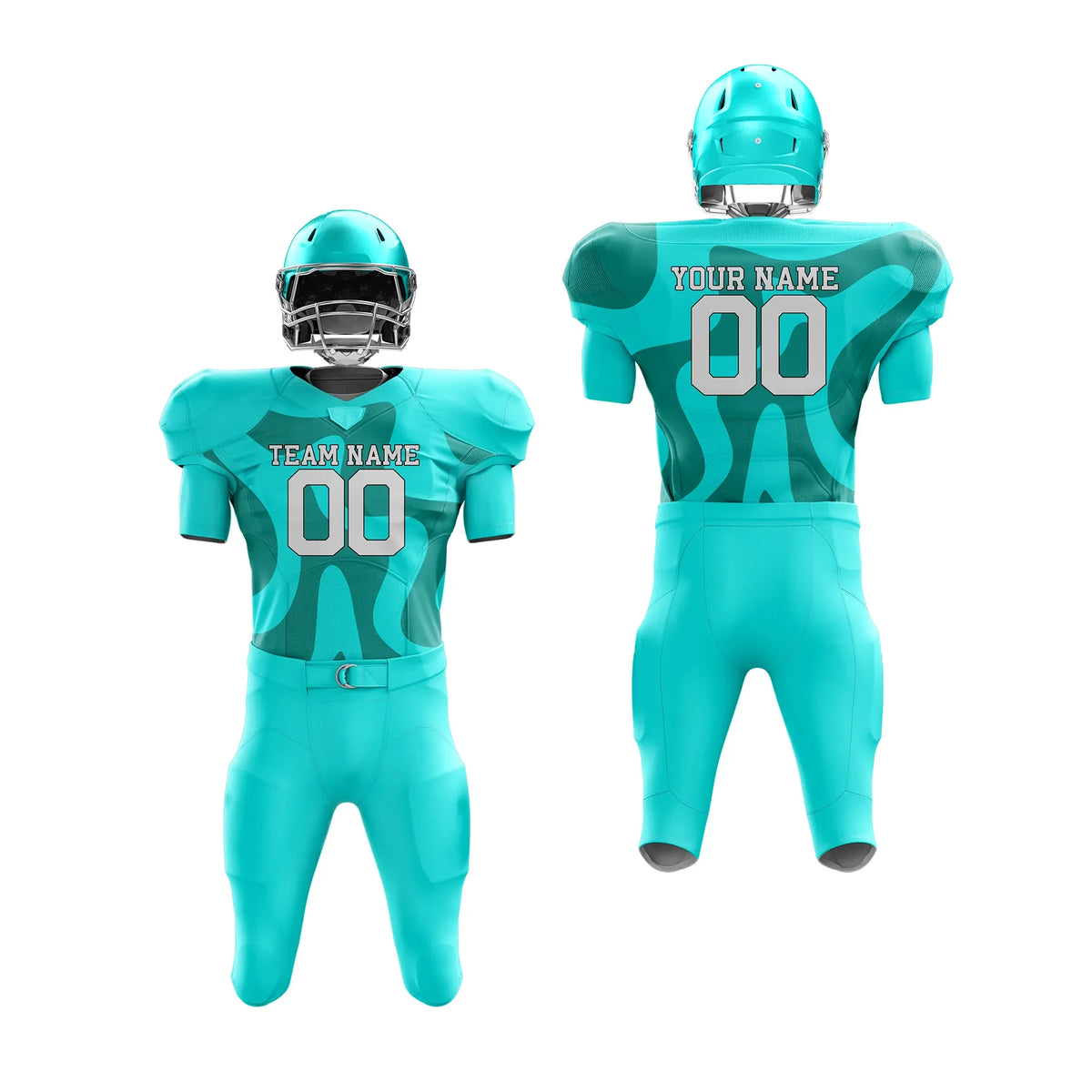 Custom Personalized D2 Full Pattern American Football Jersey with Name, Number &amp; Team Logo