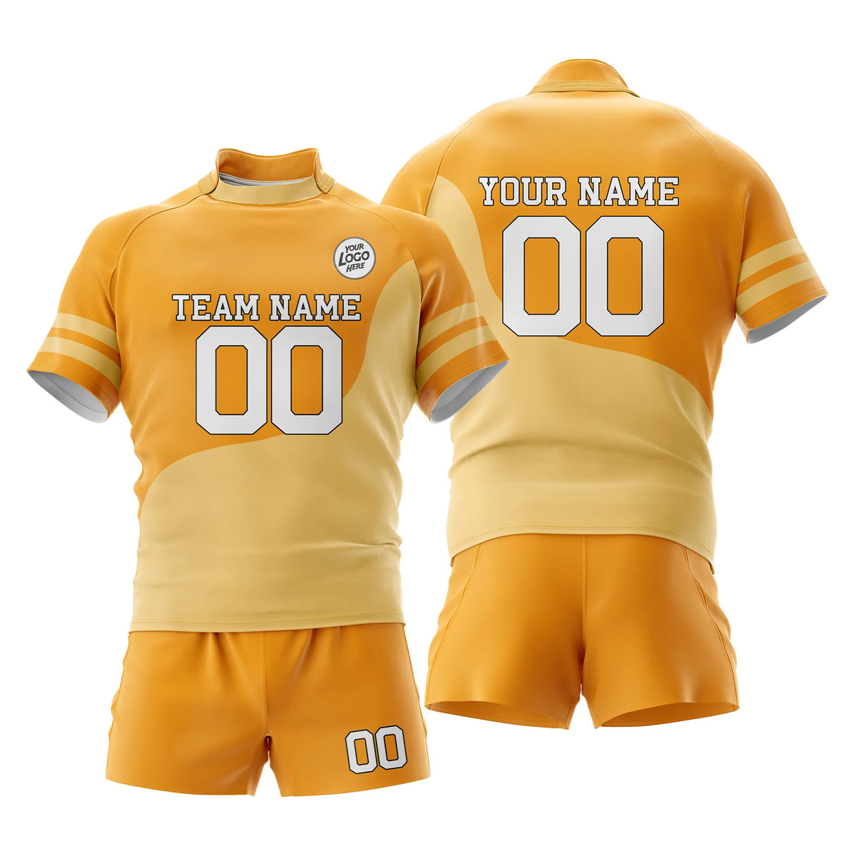 Custom Personalized D3 Split Fashion Rugby Jersey with Name, Number & Team Logo