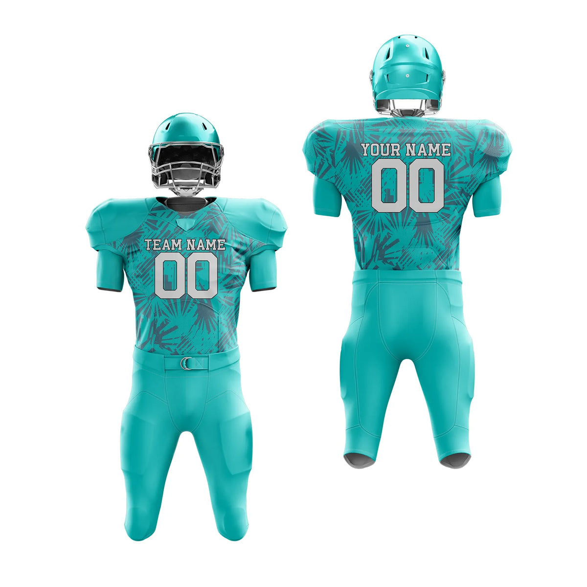 Custom Personalized D1 Full Pattern American Football Jersey with Name, Number &amp; Team Logo