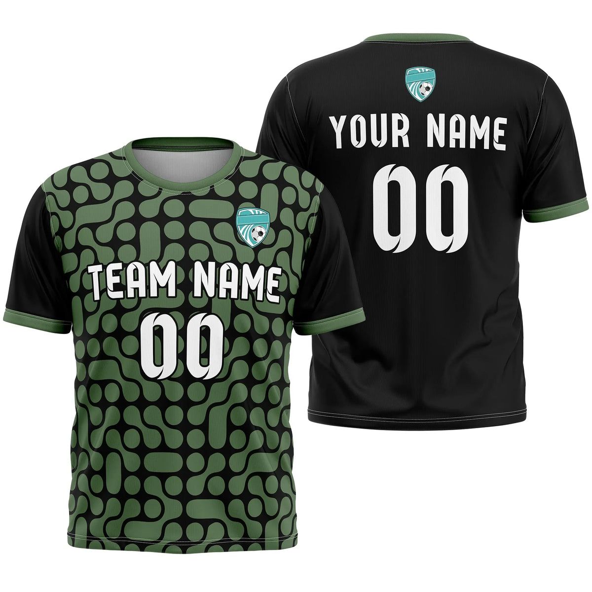 Custom Abstract Pattern D3 Soccer Jersey Personalized Football Uniform with Name & Number