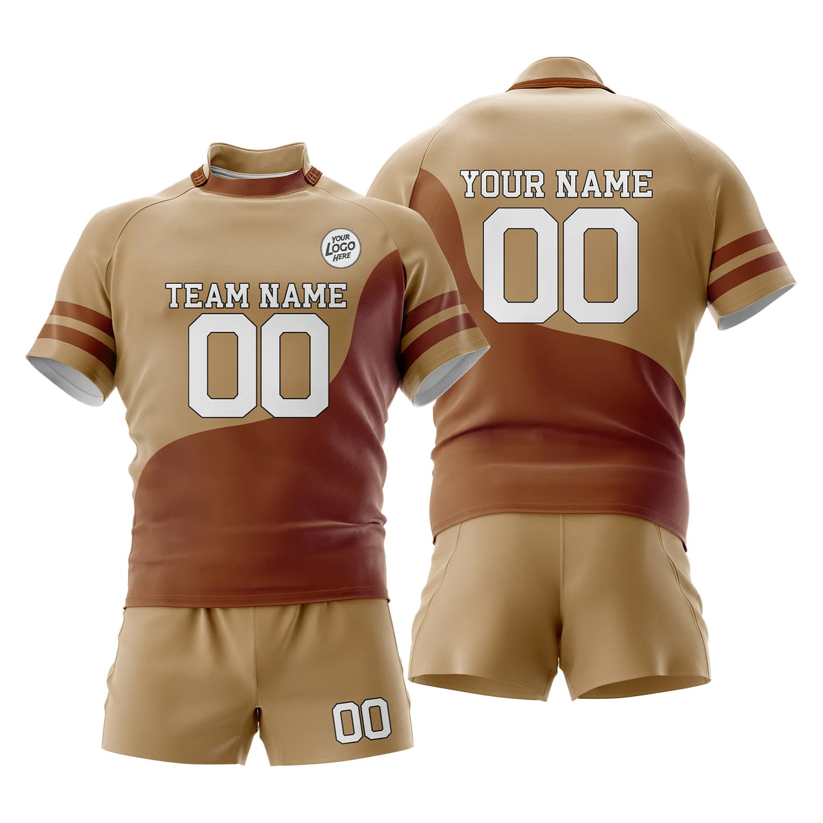 Custom Personalized D3 Split Fashion Rugby Jersey with Name, Number &amp; Team Logo