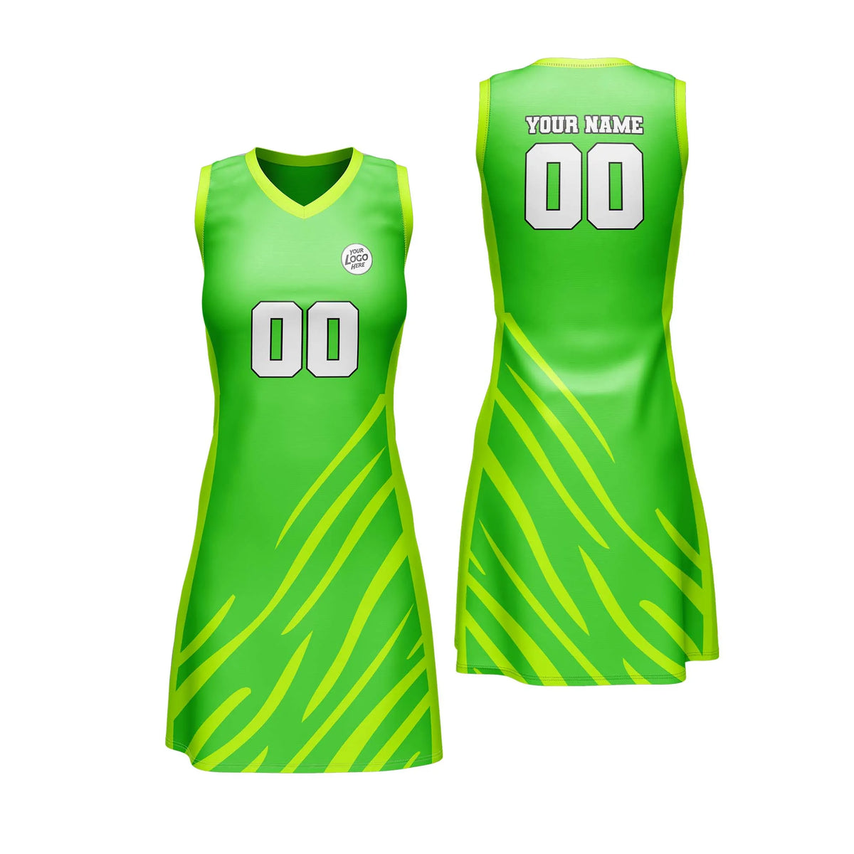 Custom Personalized D5 Stripe Fashion Netball Jersey with Name, Number & Team Logo