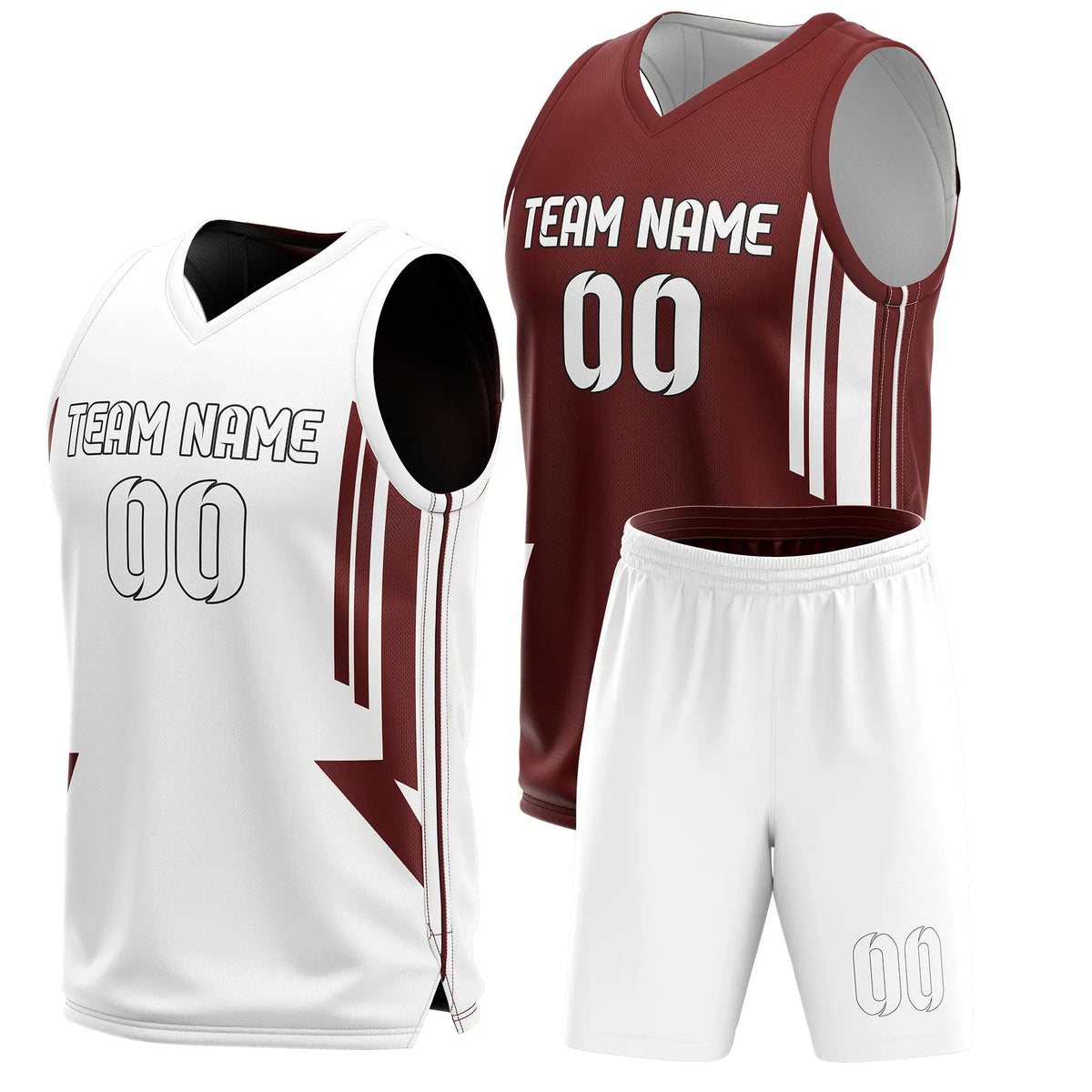 Custom Triple Lane Reversible Sports Jersey Personalized Uniform with Name & Number
