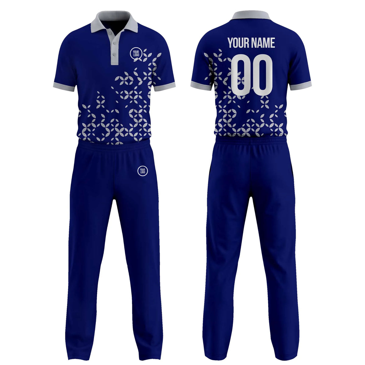 Custom Personalized D2 Abstract Pattern Cricket Kit with Name, Number & Team Logo