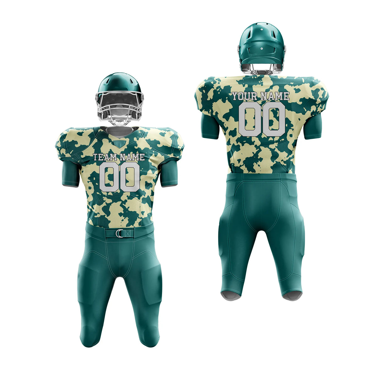 Custom Personalized D4 Camo Designs American Football Jersey with Name, Number & Team Logo