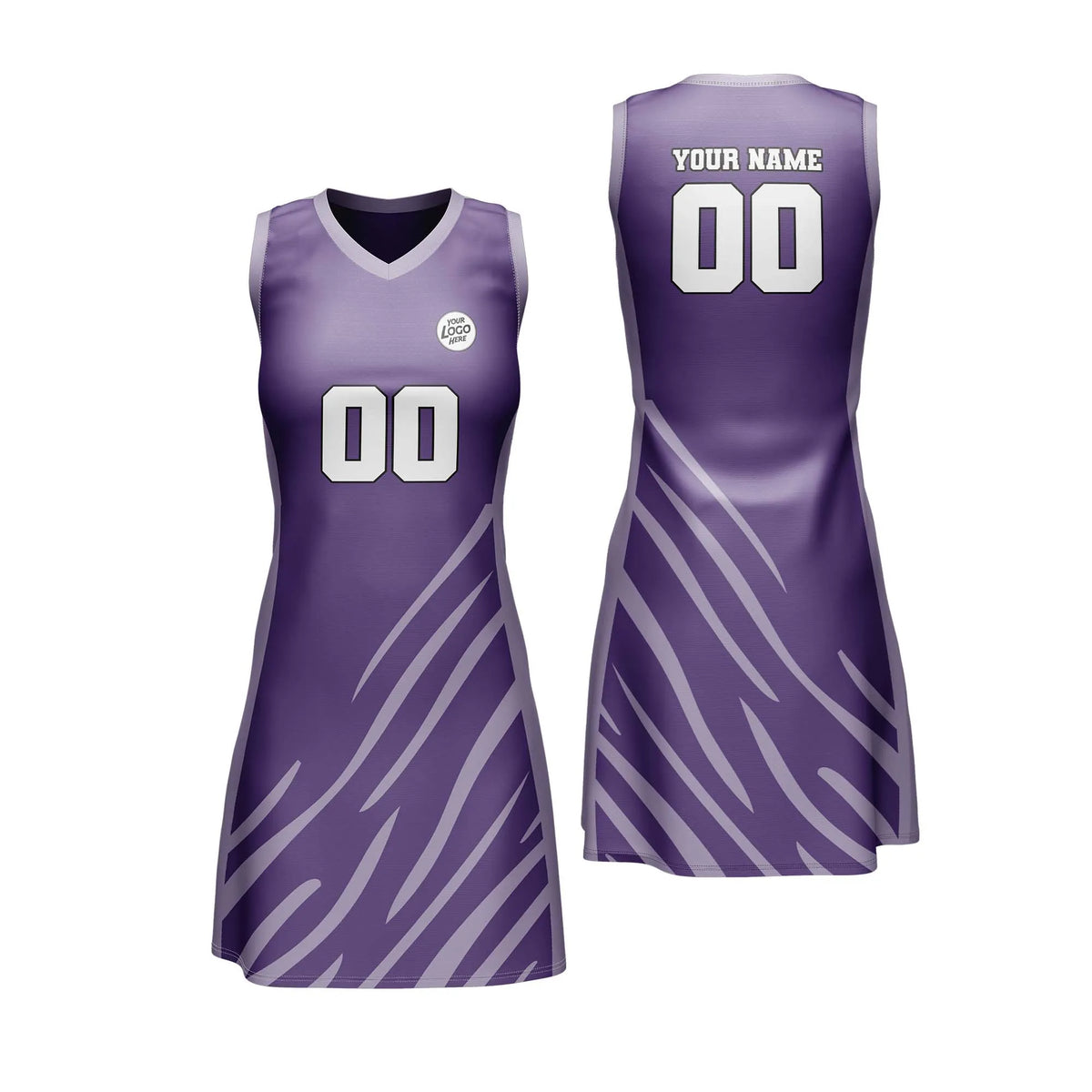 Custom Personalized D5 Stripe Fashion Netball Jersey with Name, Number & Team Logo