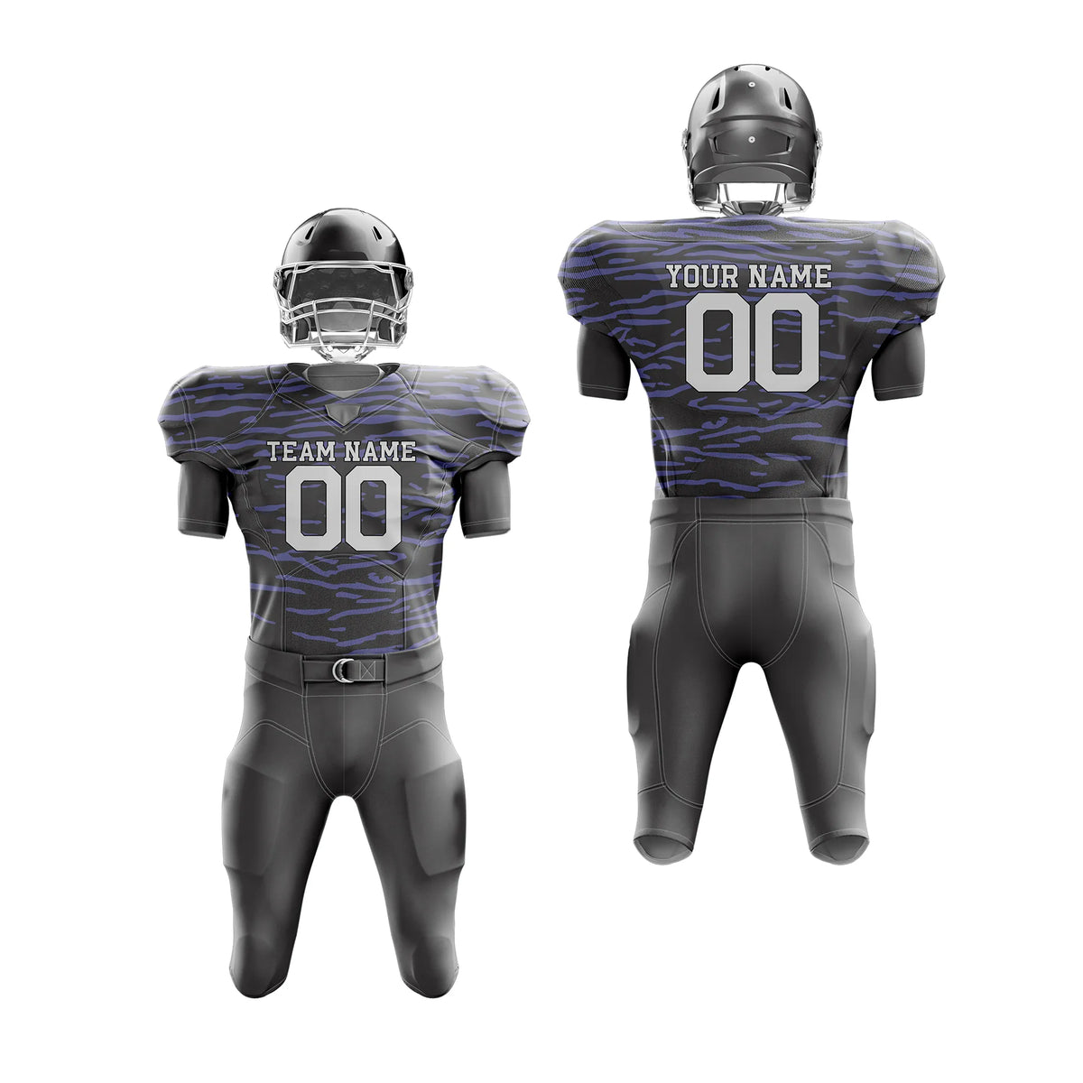Custom Personalized D3 Camo Designs American Football Jersey with Name, Number & Team Logo