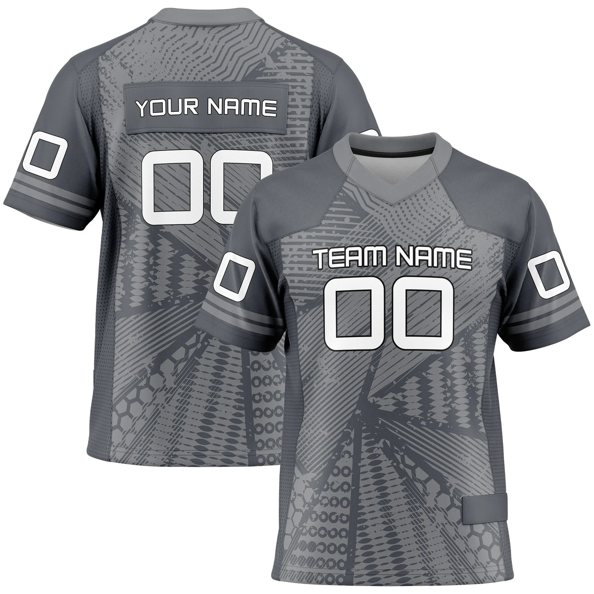 Custom Personalized D6 Graffiti Fashion Flag Football Jersey with Name, Number & Team Logo