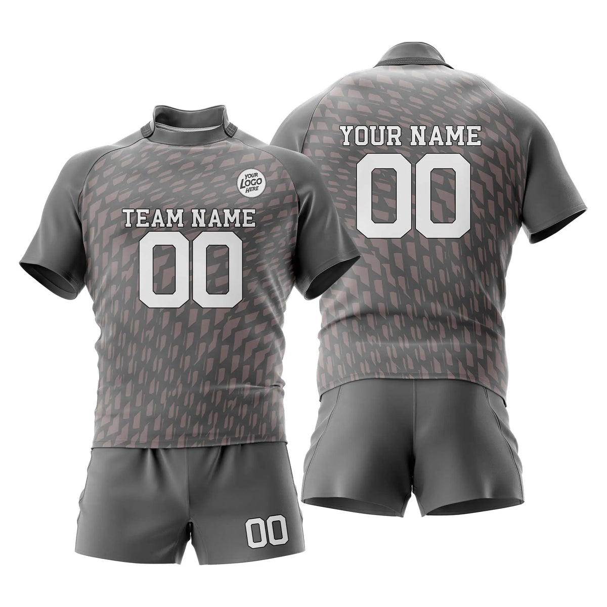 Custom Personalized D1 Full Pattern Rugby Jersey with Name, Number & Team Logo