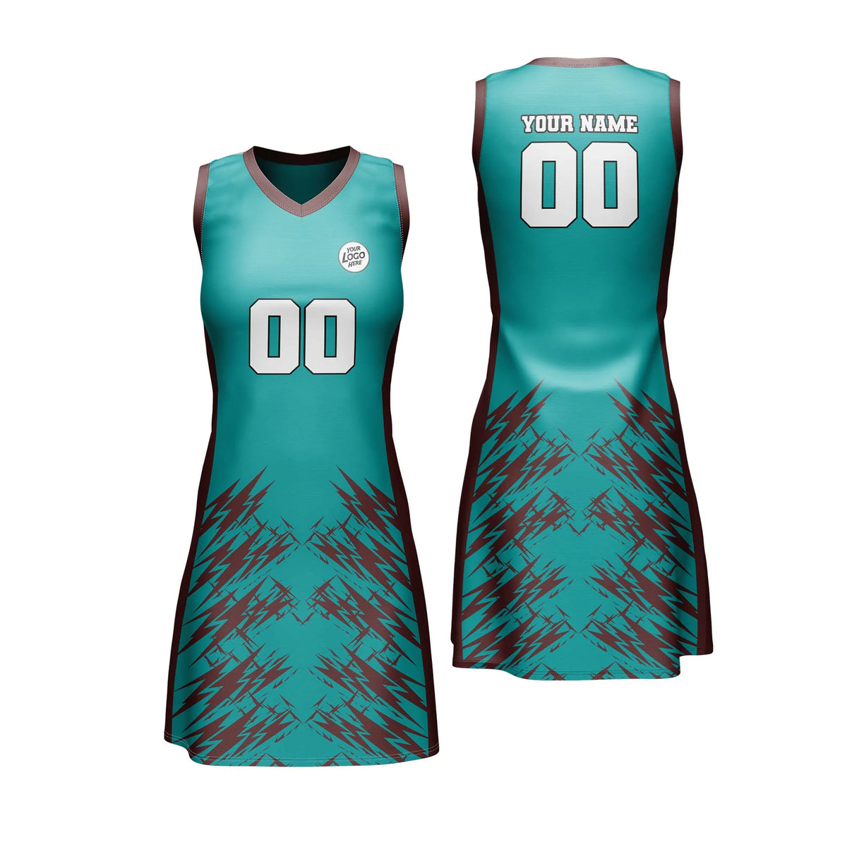 Custom Personalized D3 Stripe Fashion Netball Jersey with Name, Number & Team Logo