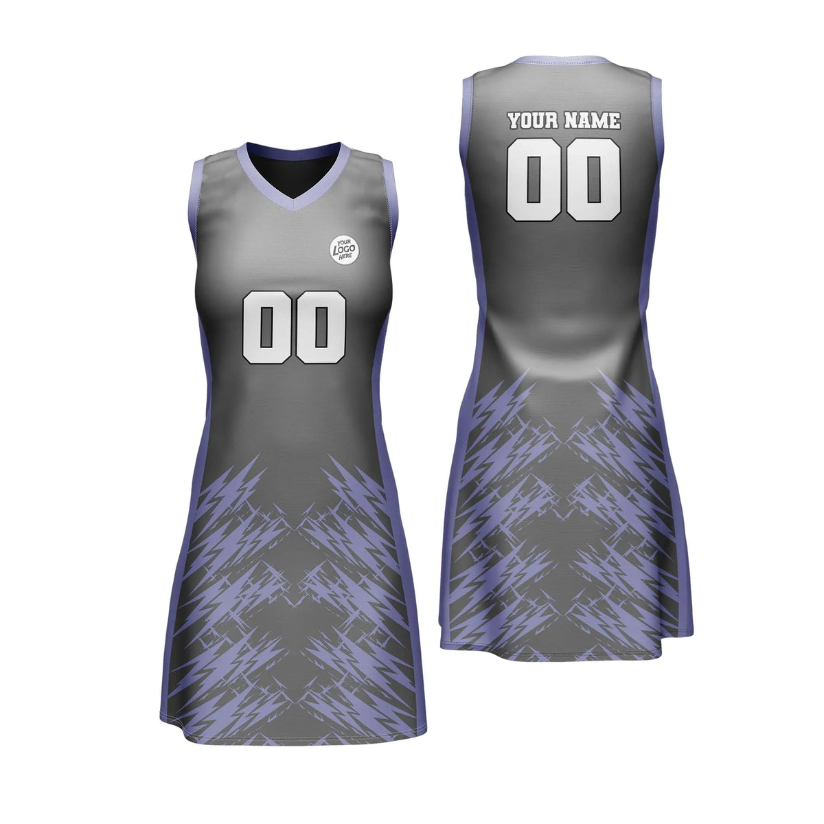 Custom Personalized D3 Stripe Fashion Netball Jersey with Name, Number & Team Logo