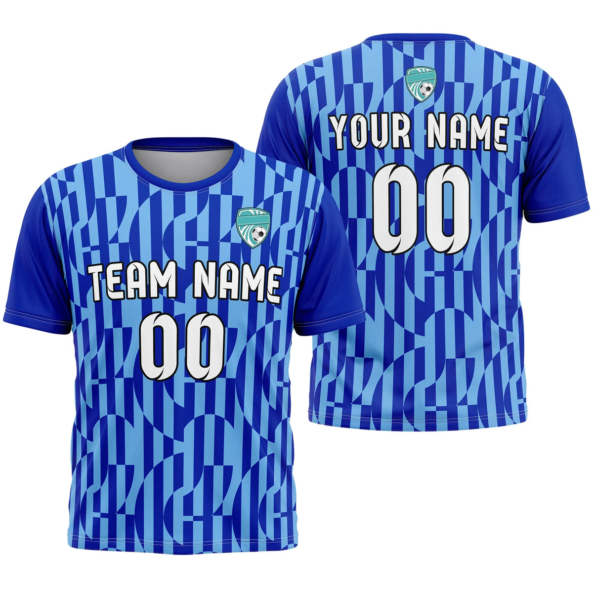 Custom R-Full Pattern D4 Soccer Jersey Personalized Football Uniform with Name & Number