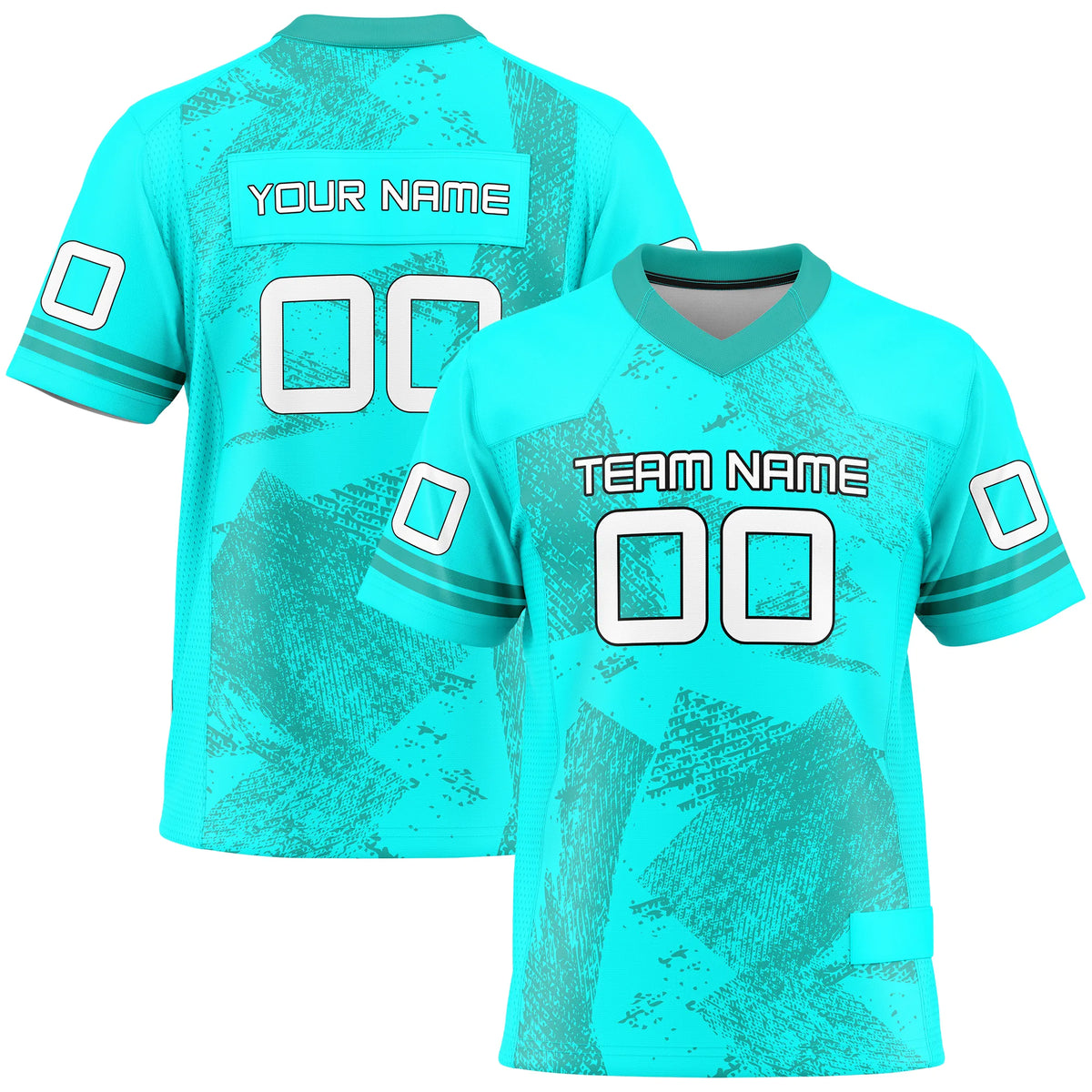 Custom Personalized D4 Graffiti Fashion Flag Football Jersey with Name, Number &amp; Team Logo