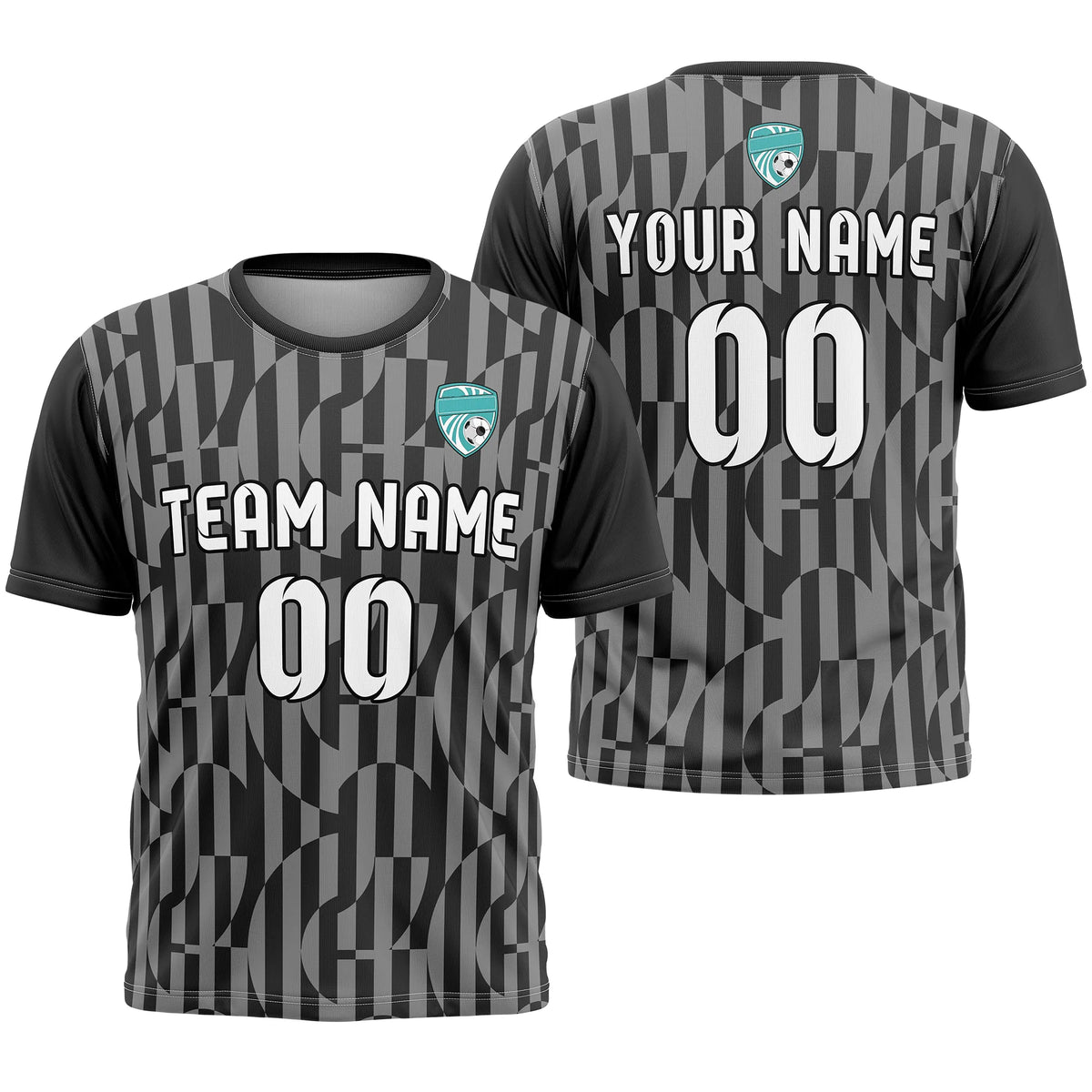 Custom R-Full Pattern D4 Soccer Jersey Personalized Football Uniform with Name & Number