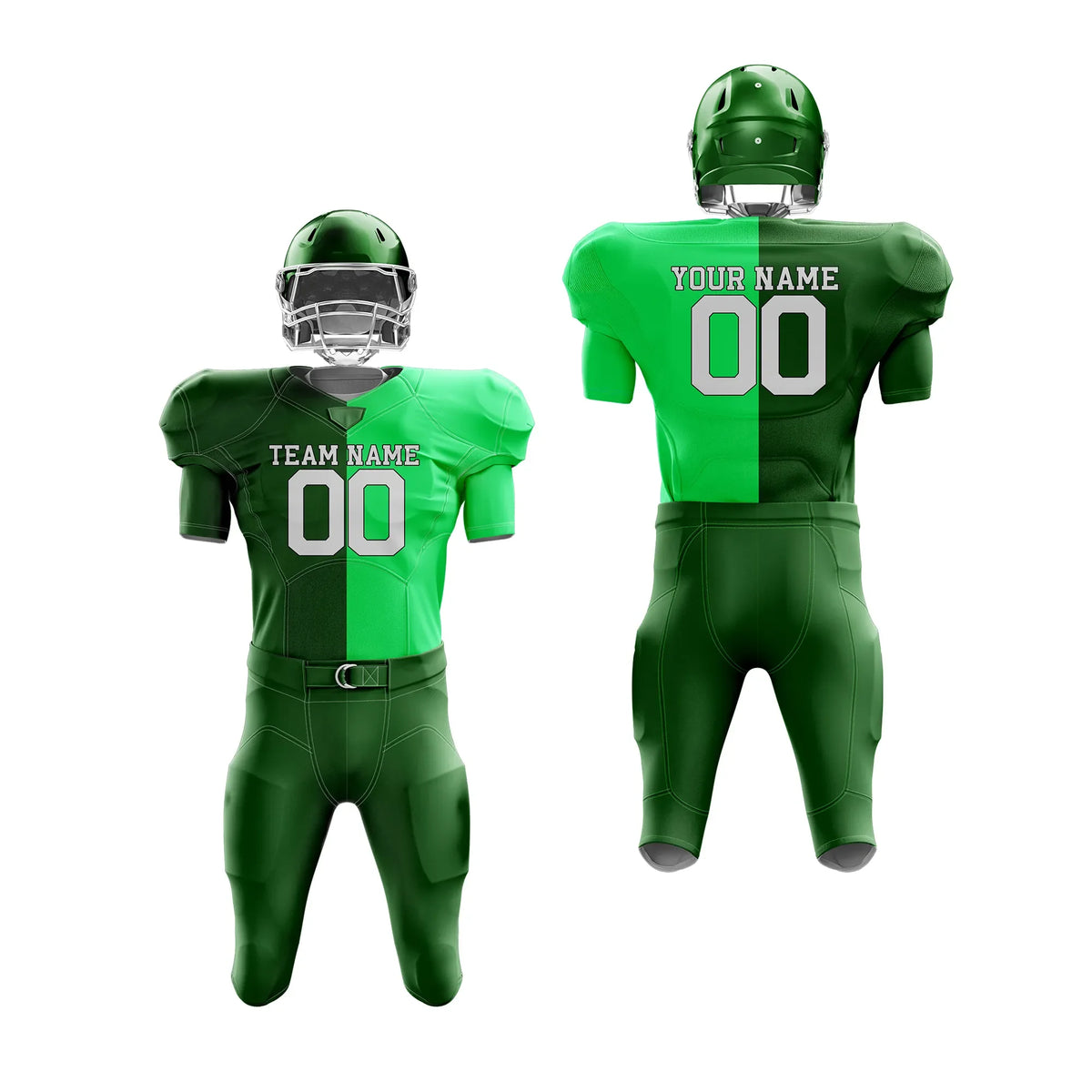 Custom Personalized D1 Split Fashion American Football Jersey with Name, Number & Team Logo