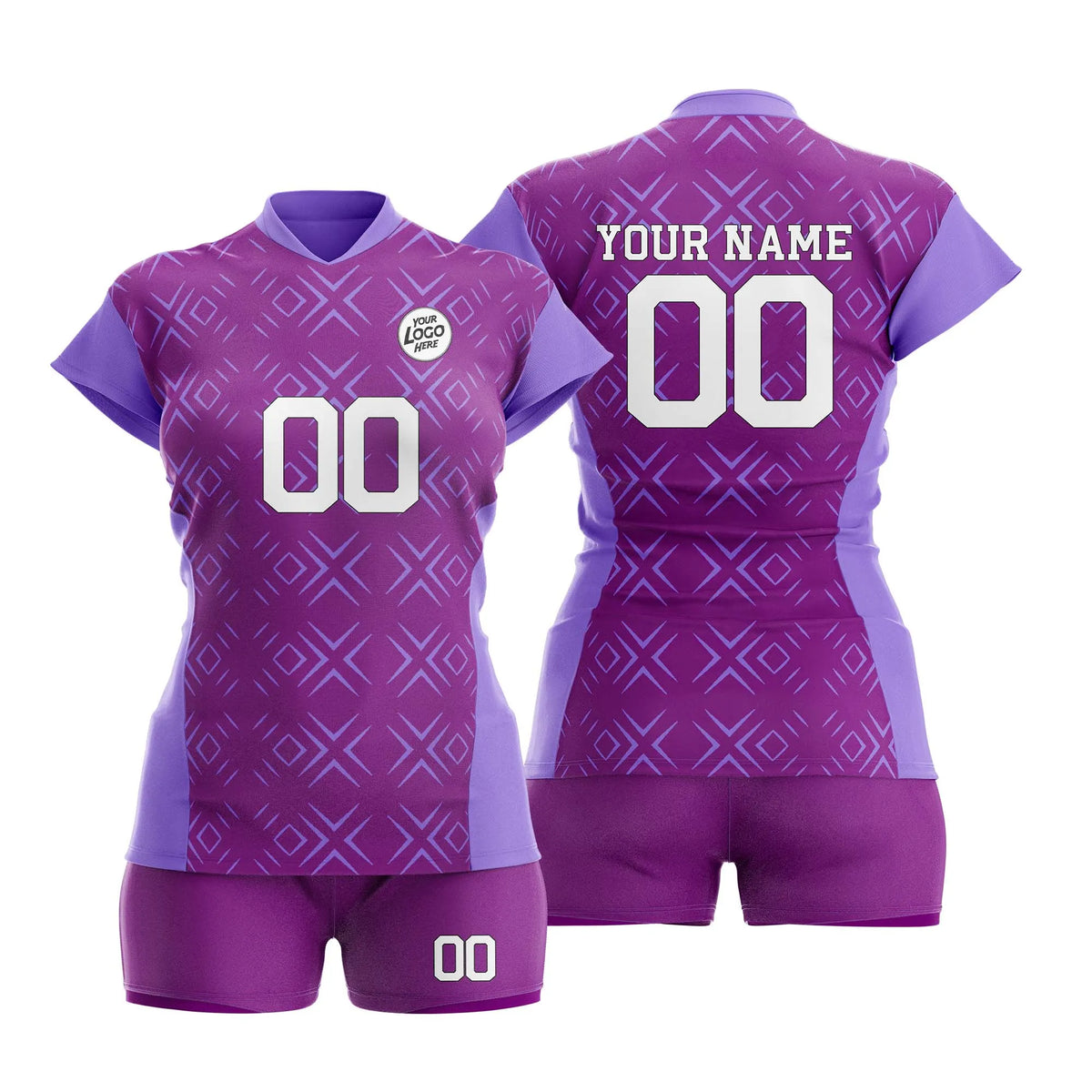 Custom Personalized D1 Abstract Pattern Volleyball Jersey with Name, Number & Team Logo