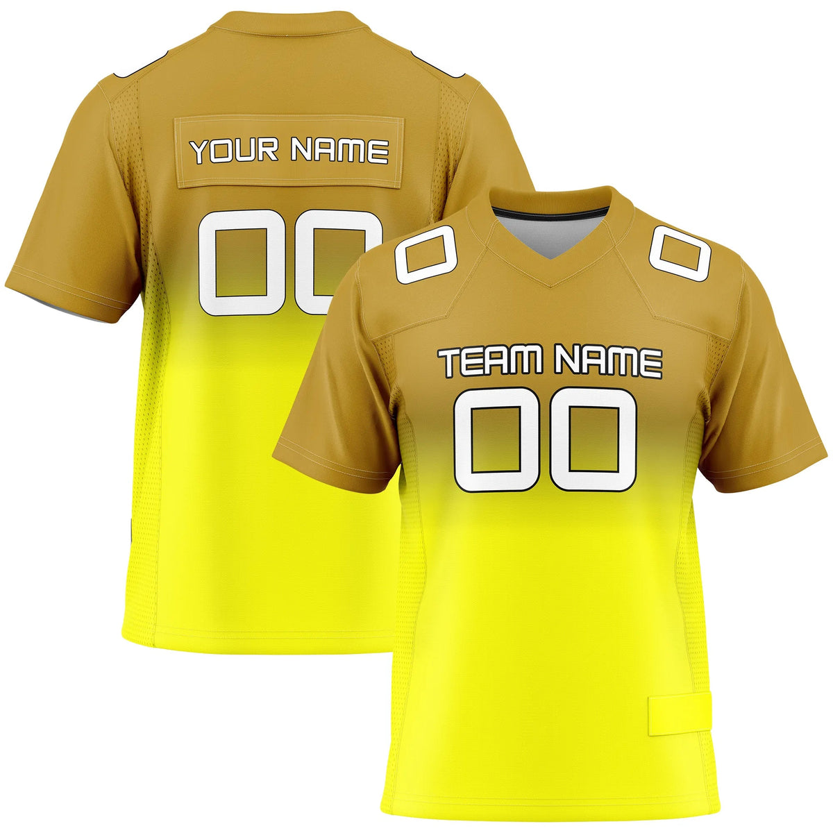 Custom Personalized D3 Gradient Fashion Flag Football Jersey with Name, Number & Team Logo