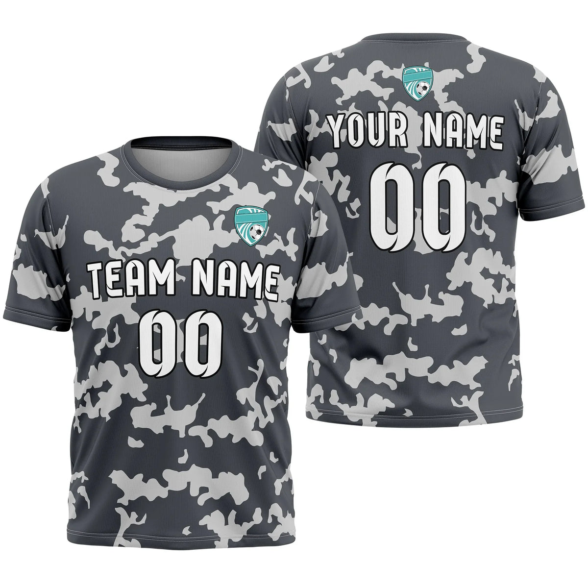Custom Camo D4 Soccer Jersey Personalized Football Uniform with Name & Number