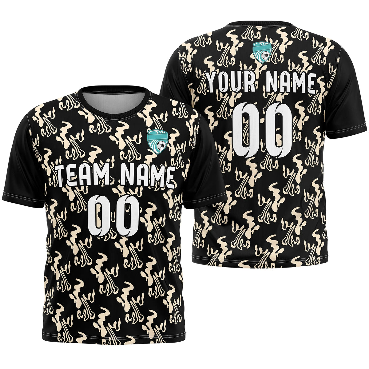 Custom Graffiti Pattern D1 Soccer Jersey Personalized Football Uniform with Name & Number