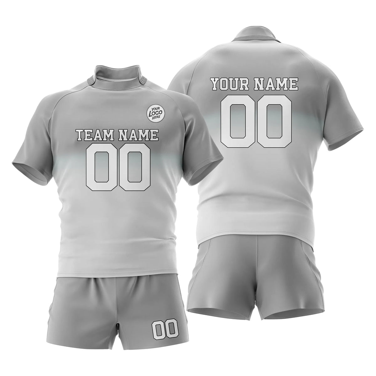 Custom Personalized D1 Gradient Fashion Rugby Jersey with Name, Number & Team Logo