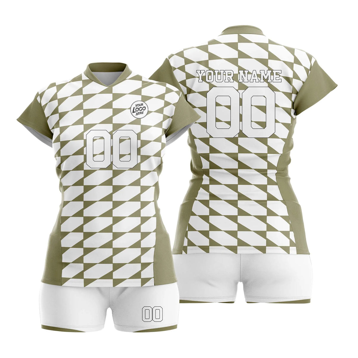 Custom Personalized D1 Full Pattern Volleyball Jersey with Name, Number & Team Logo