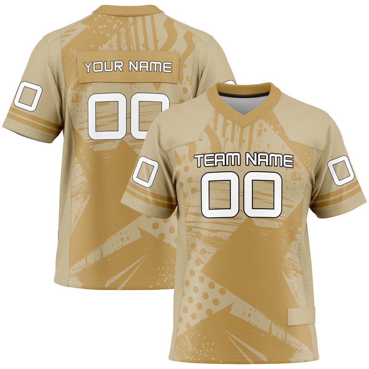 Custom Personalized D2 Graffiti Fashion Flag Football Jersey with Name, Number & Team Logo
