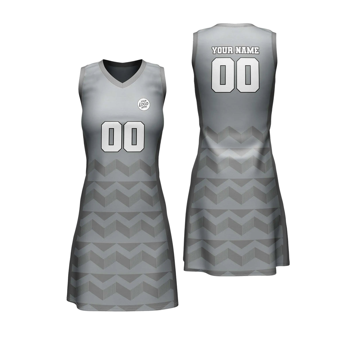 Custom Personalized D4 Retro Pattern Netball Jersey with Name, Number & Team Logo