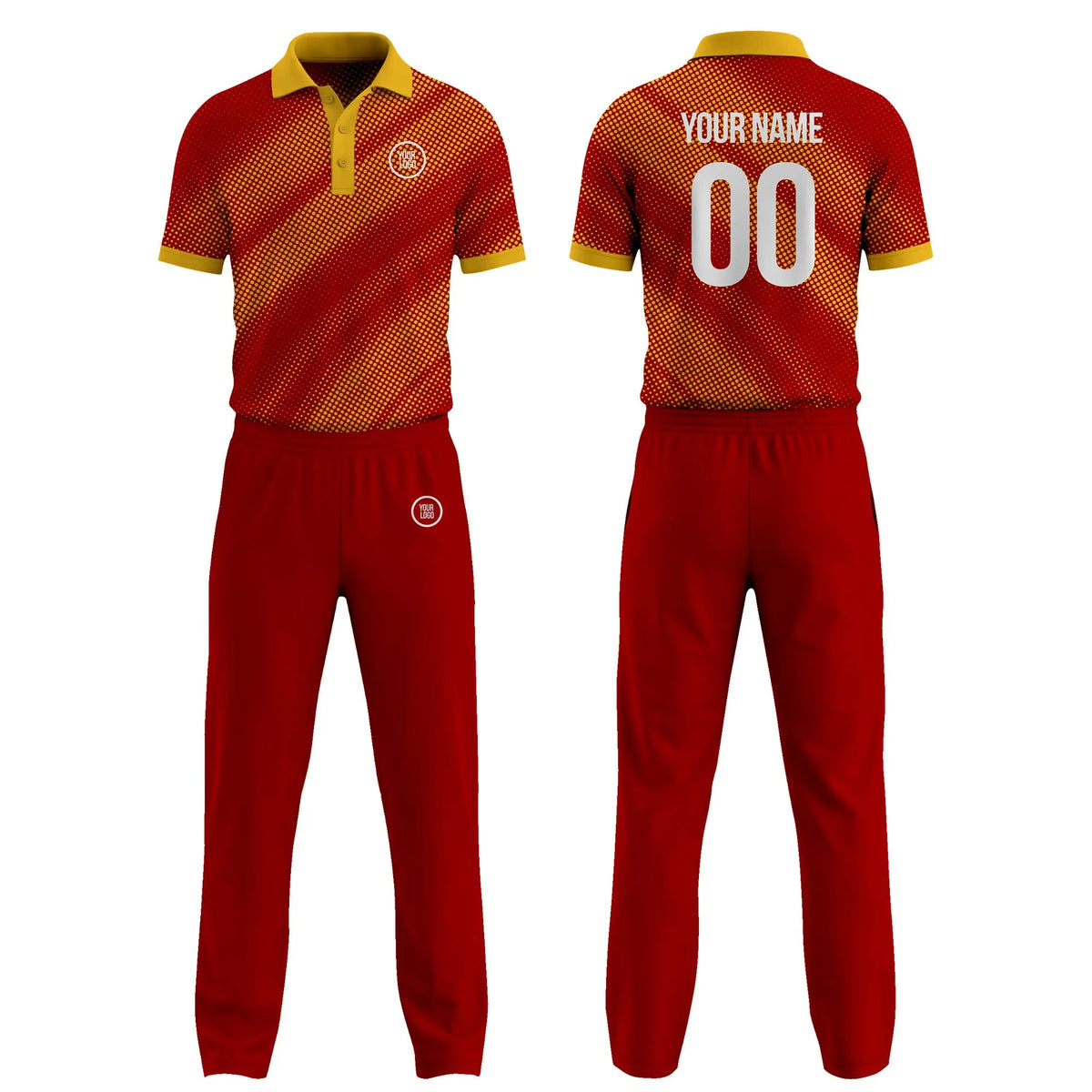 Custom Personalized D5 Abstract Pattern Cricket Kit with Name, Number & Team Logo