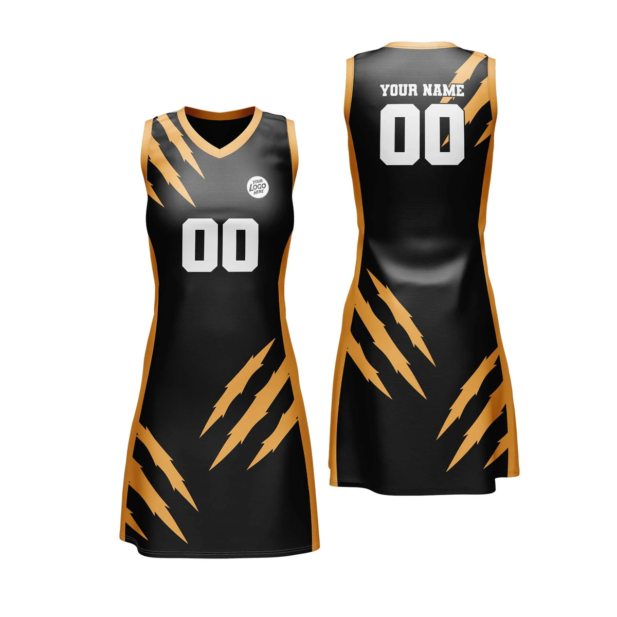 Custom Personalized D1 Stripe Fashion Netball Jersey with Name, Number & Team Logo