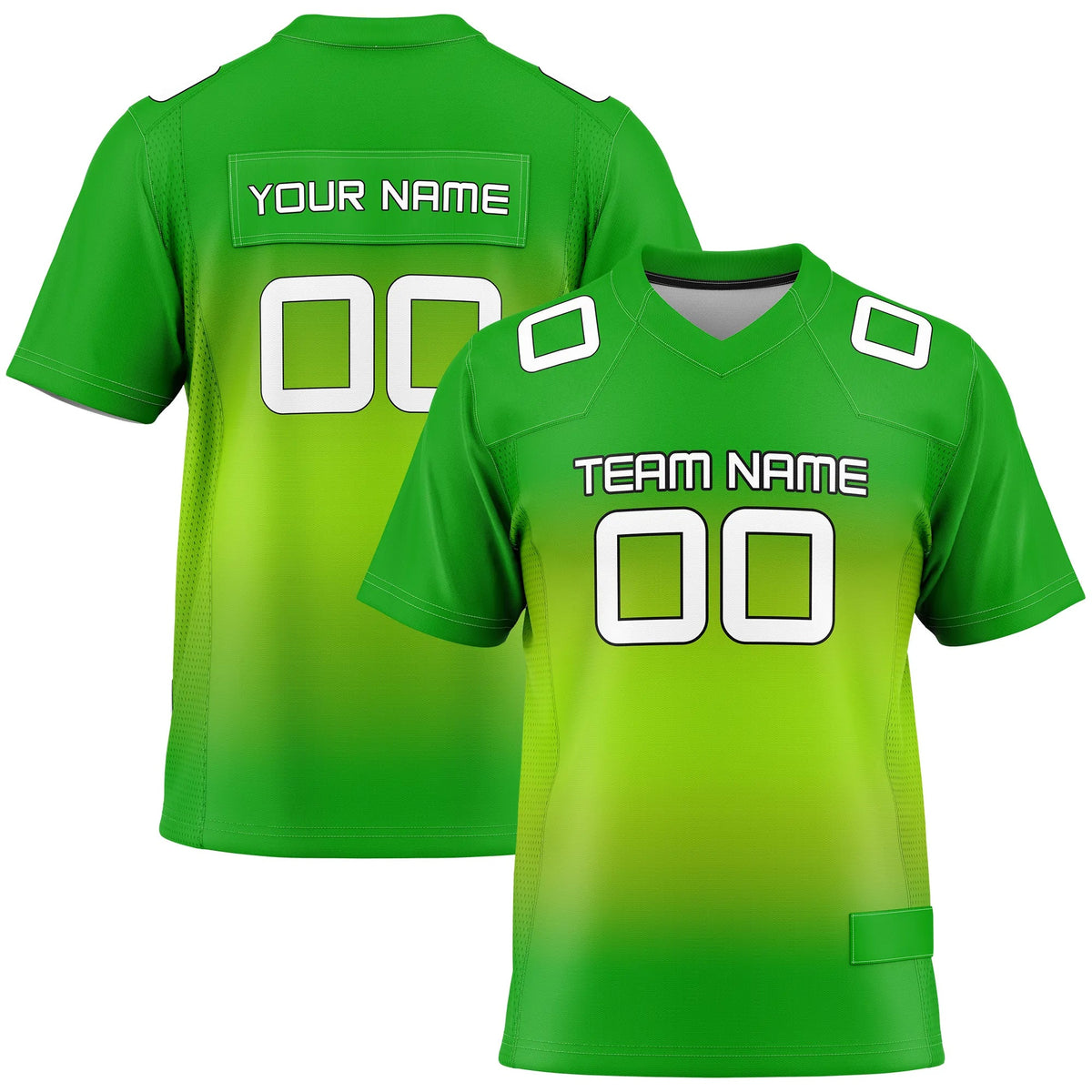 Custom Personalized D5 Gradient Fashion Flag Football Jersey with Name, Number & Team Logo