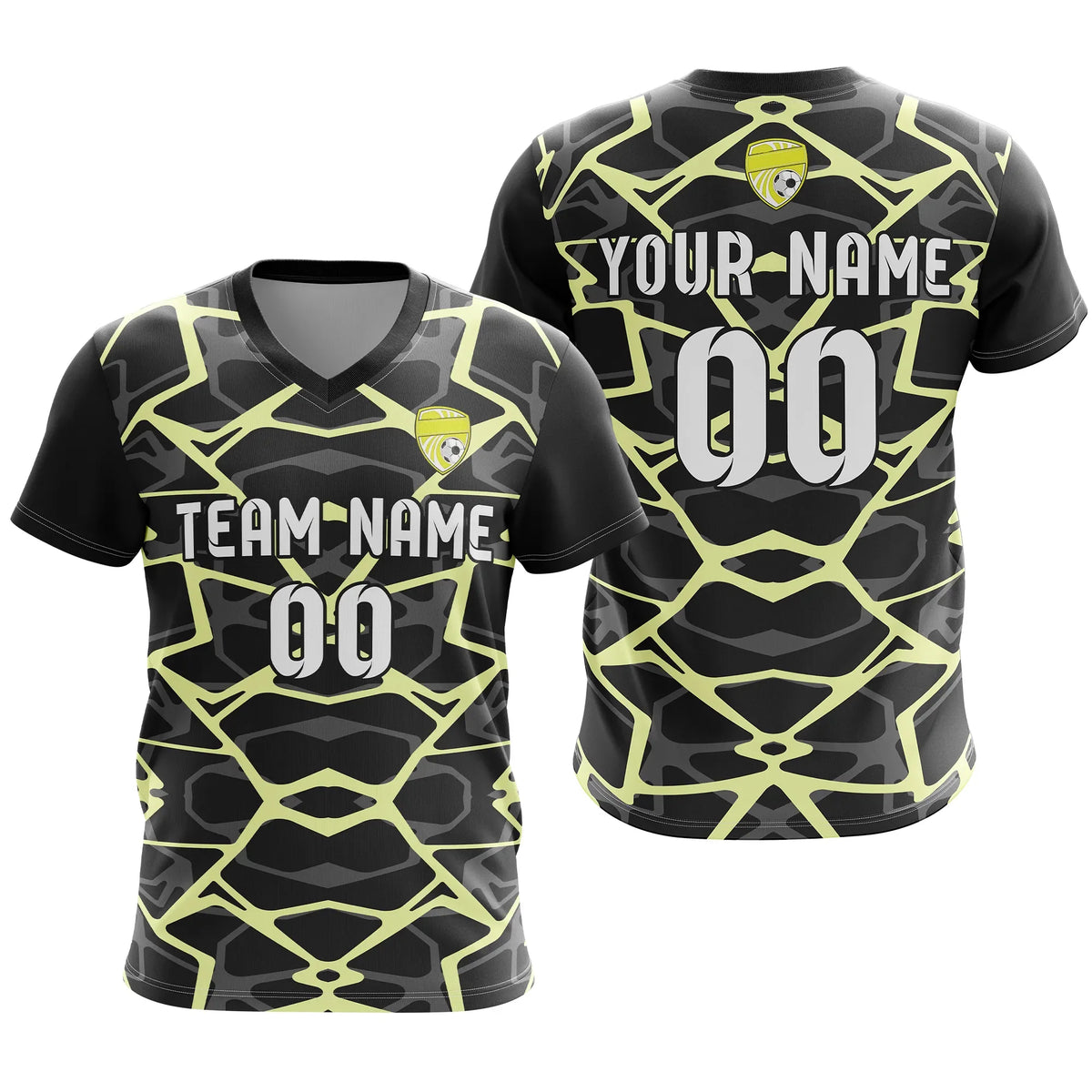 Custom V-Full Pattern D5 Soccer Jersey Personalized Football Uniform with Name & Number