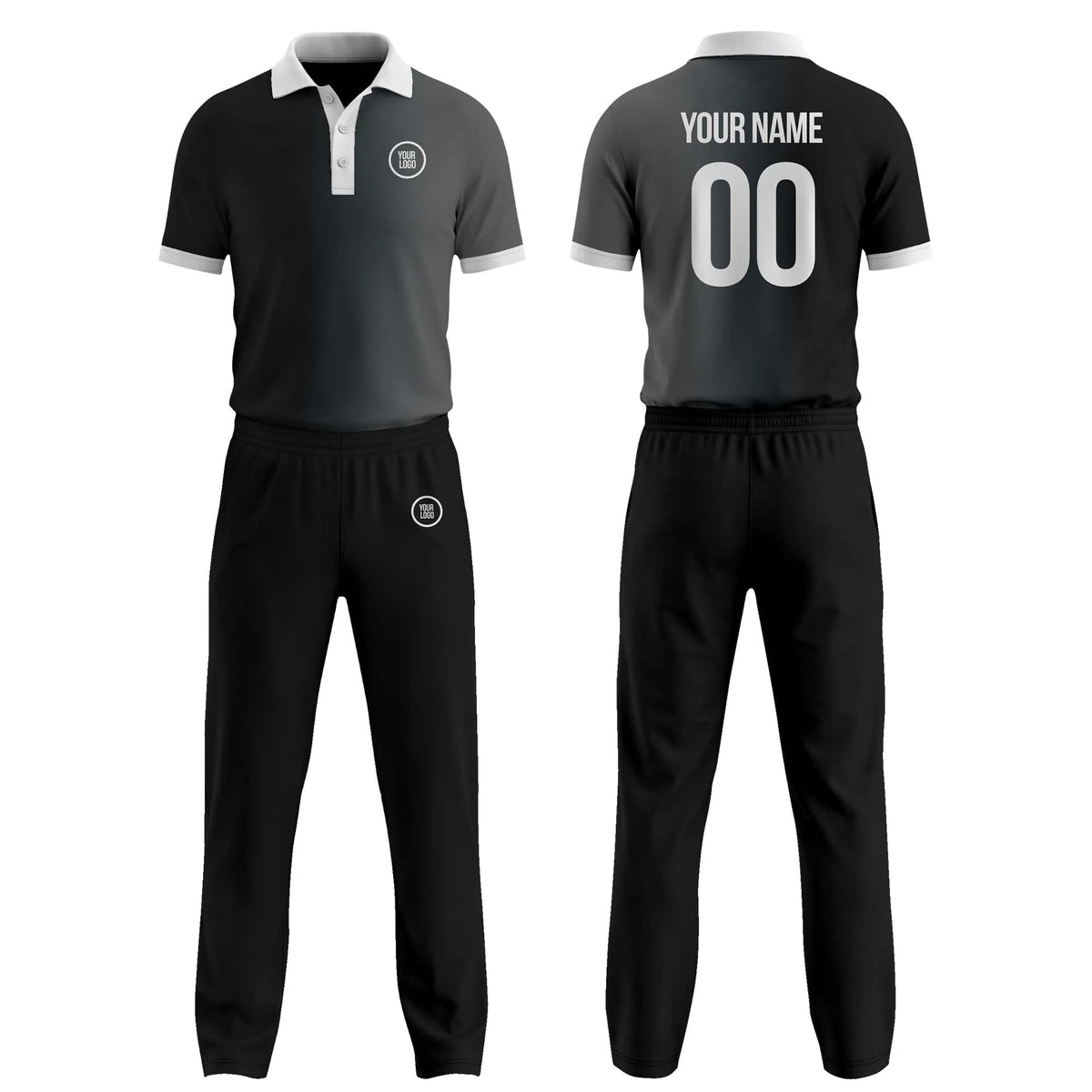 Custom Personalized D2 Gradient Fashion Cricket Kit with Name, Number & Team Logo
