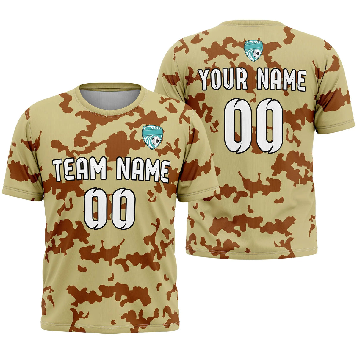 Custom Camo D4 Soccer Jersey Personalized Football Uniform with Name & Number
