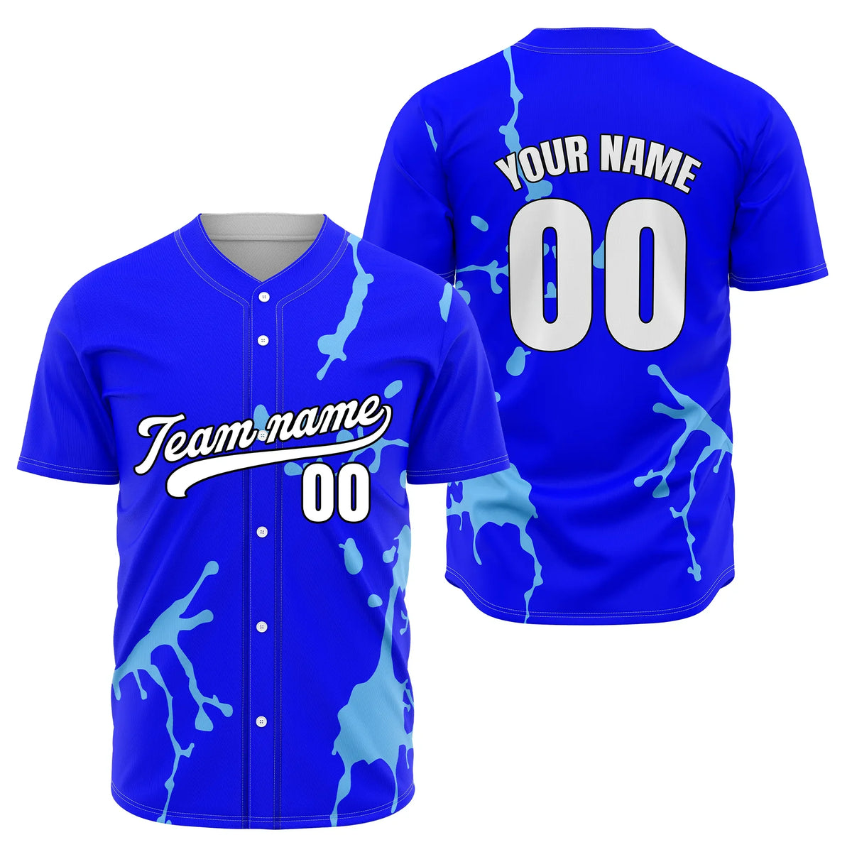 Custom Splash Fusion Sports Jersey Personalized Uniform with Name & Number