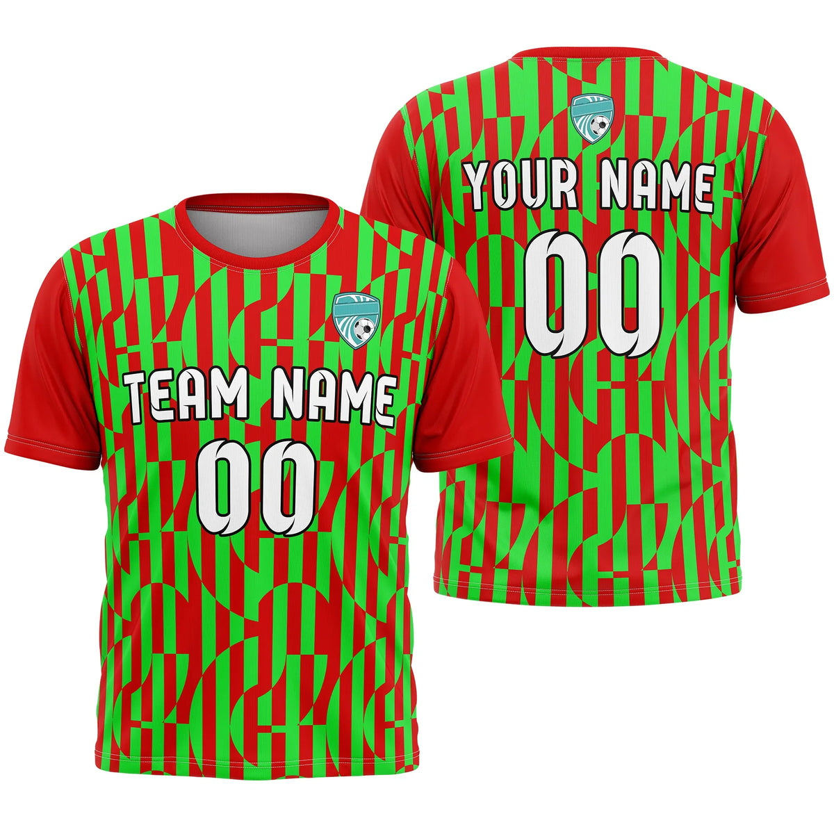 Custom R-Full Pattern D4 Soccer Jersey Personalized Football Uniform with Name & Number